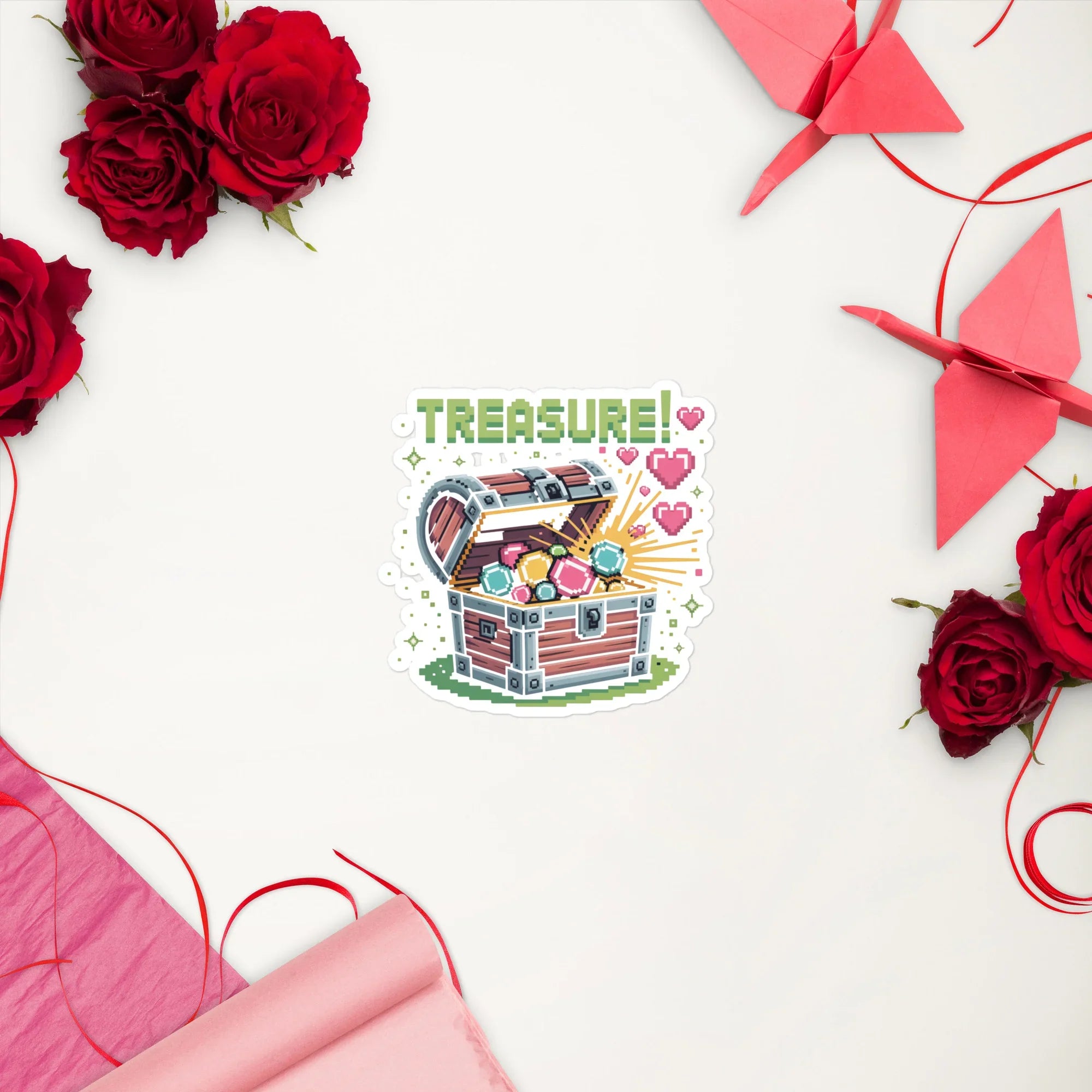 Treasure! – Pixel Loot Chest Gamer Sticker - RaZits
