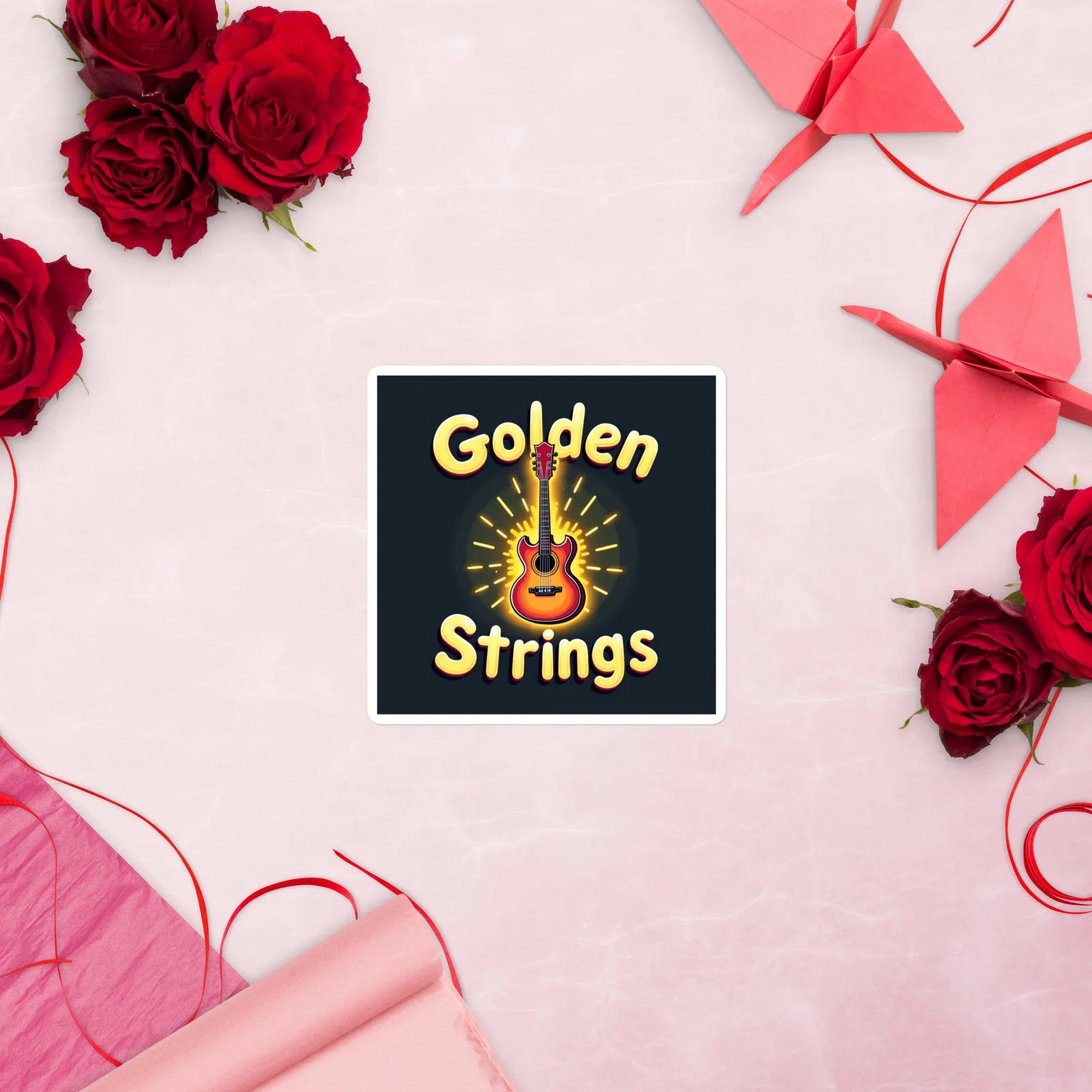 Golden Strings Sticker – Glowing Guitar Aura - RaZits