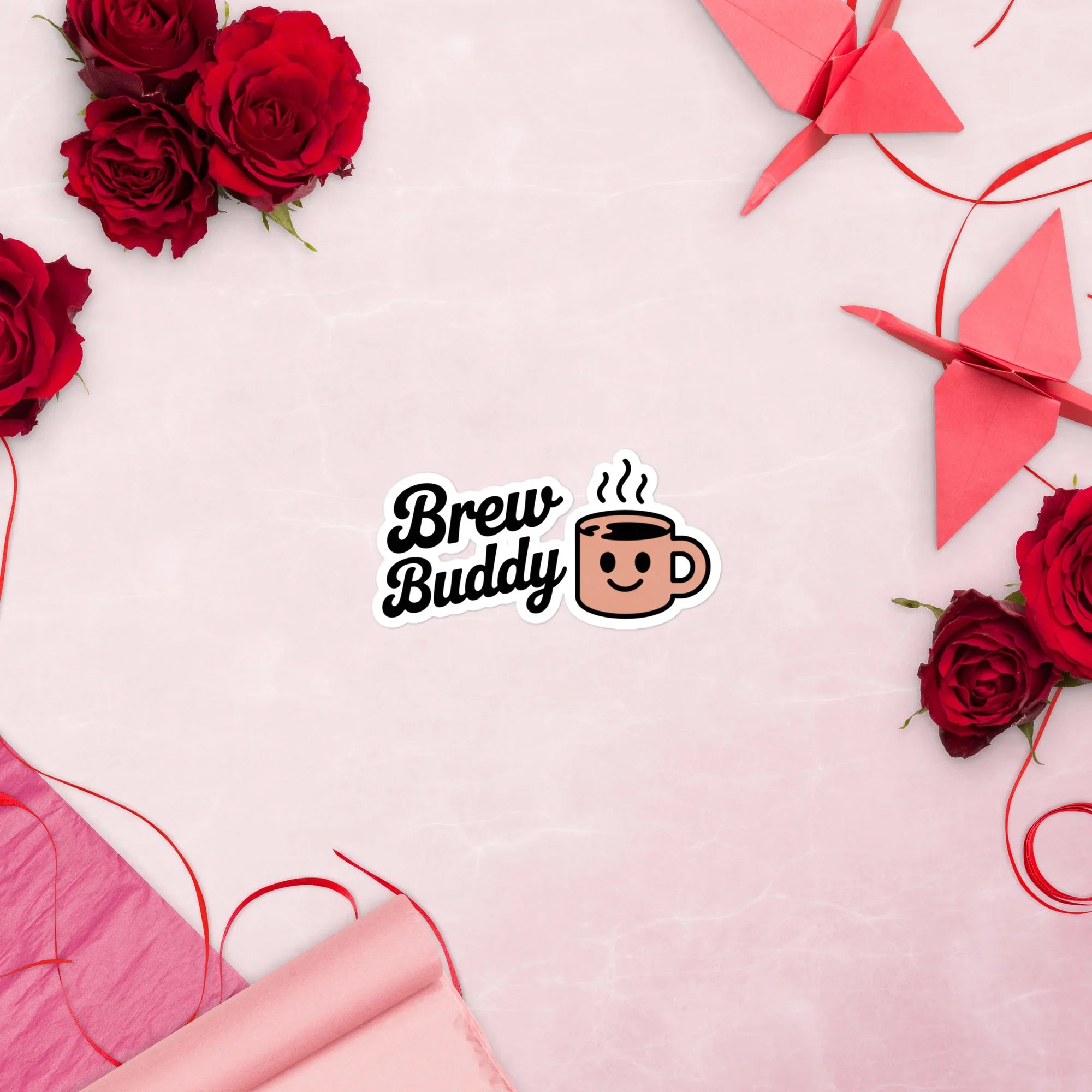 Brew Buddy Sticker – Smiley Coffee Mug Design - RaZits