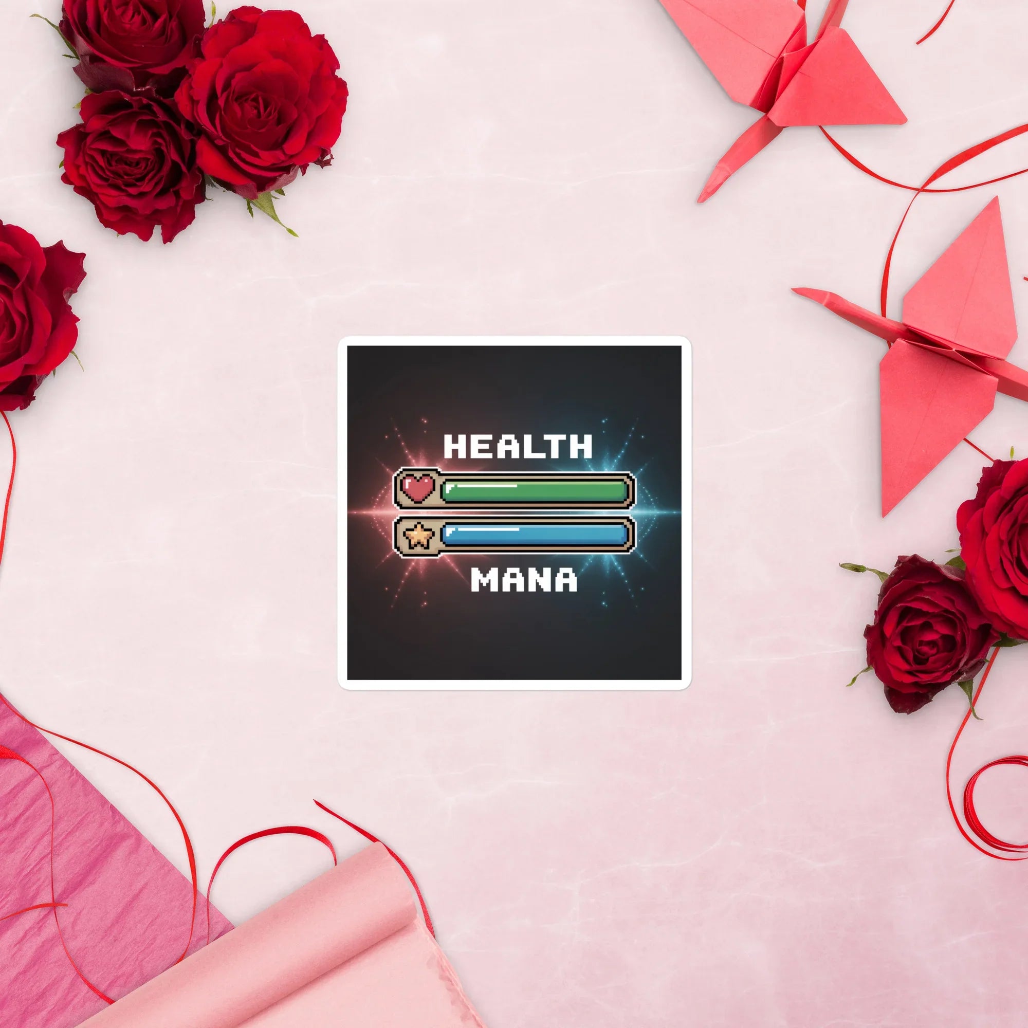 Health & Mana Bars – Retro RPG Gamer Sticker for Pixel Art Lovers - RaZits