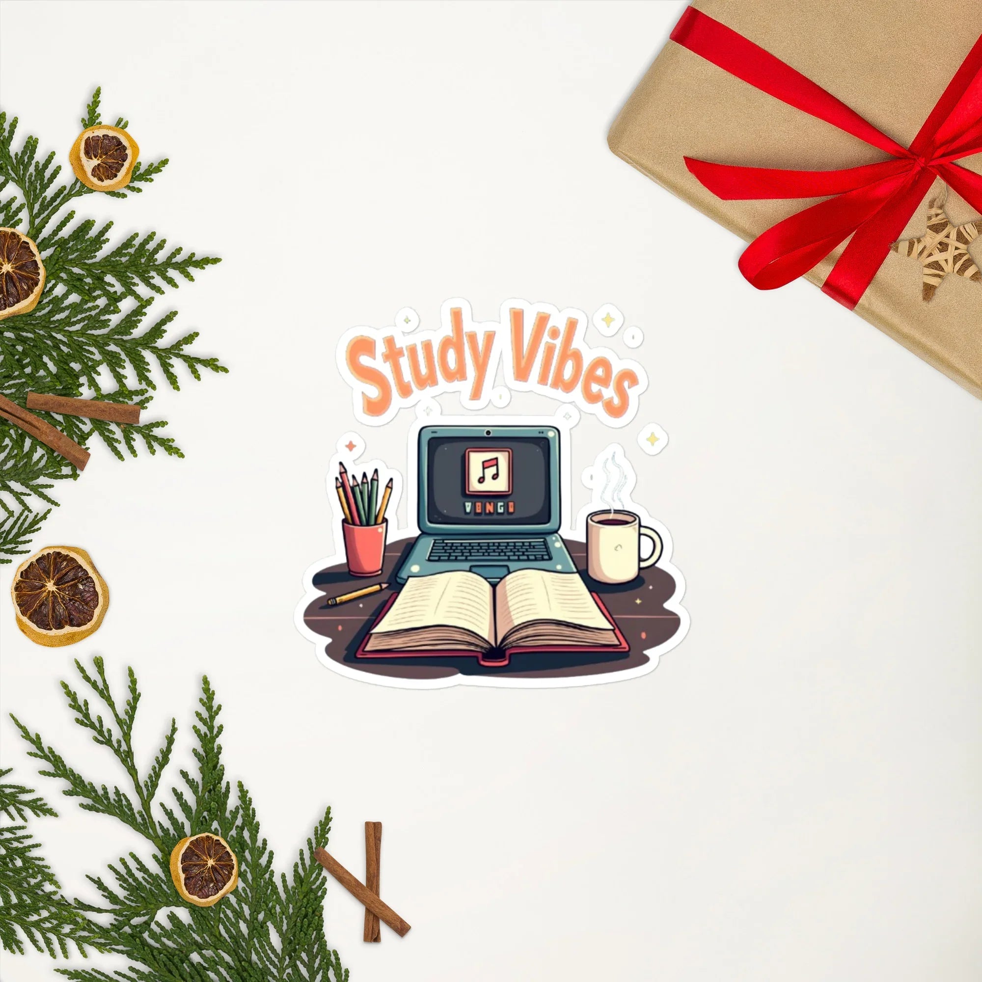 Study Vibes Cozy Desk Sticker - RaZits