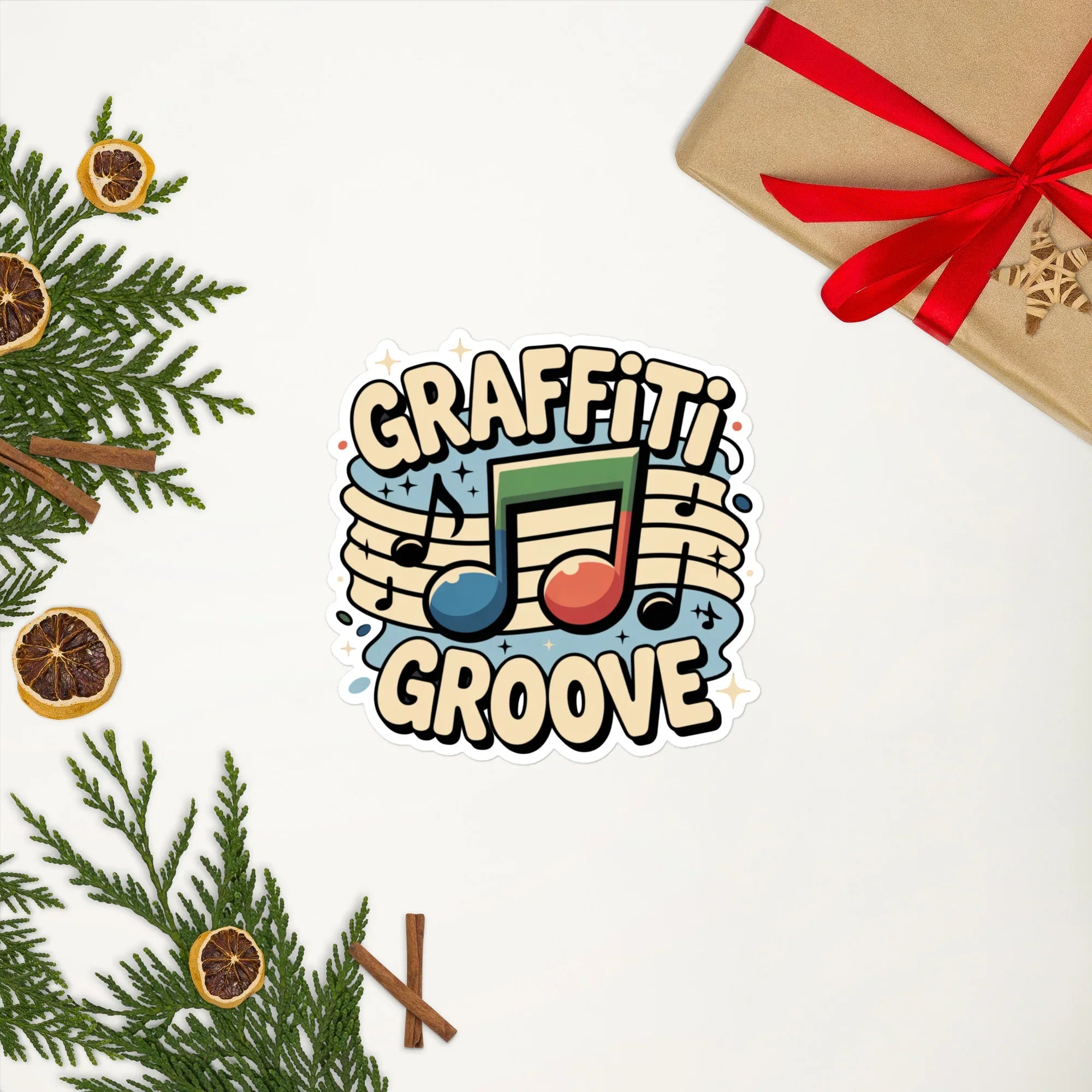Graffiti Groove Sticker – Colorful Street Beat Vibe - RaZits