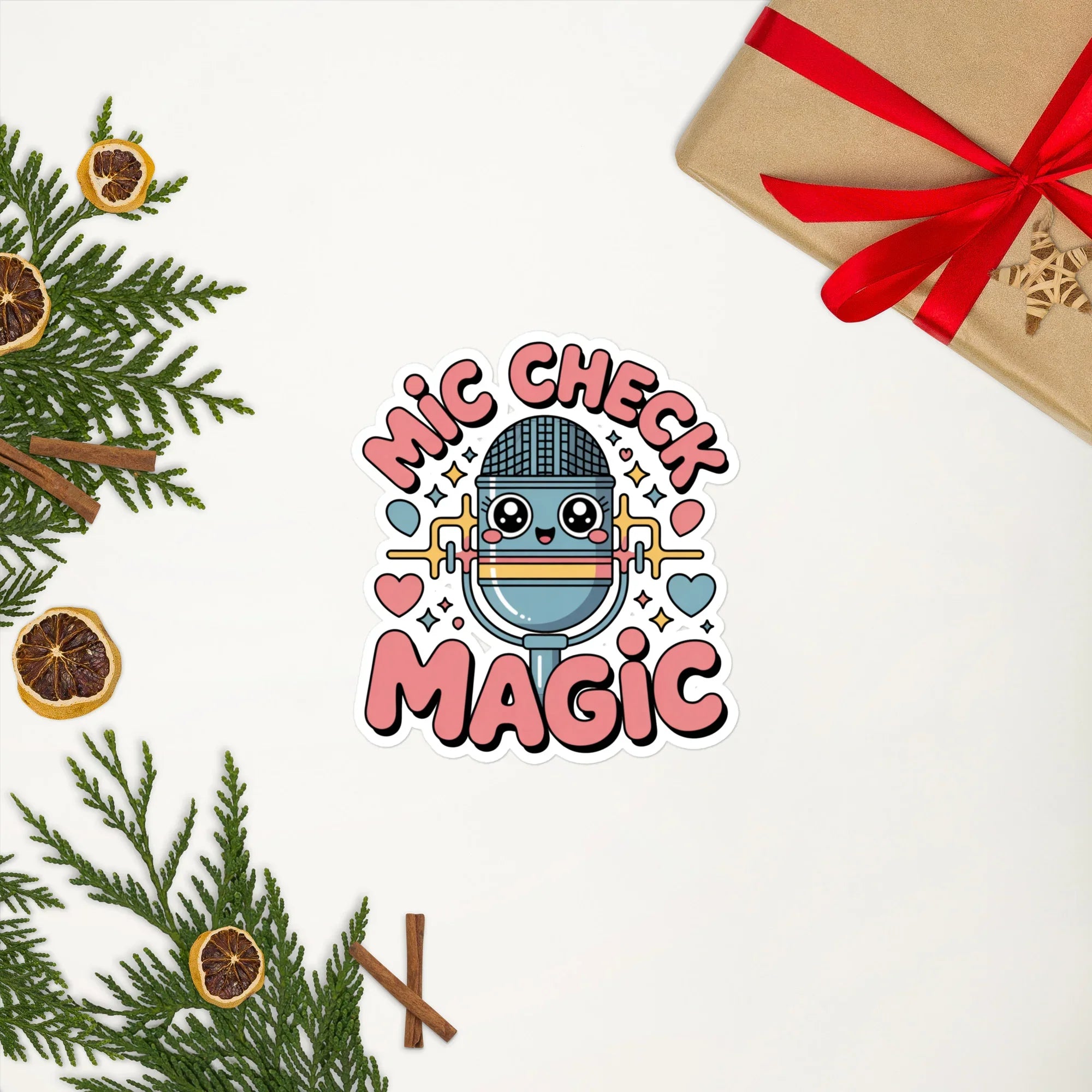 Mic Check Magic Sticker – Kawaii Microphone Sparkle - RaZits
