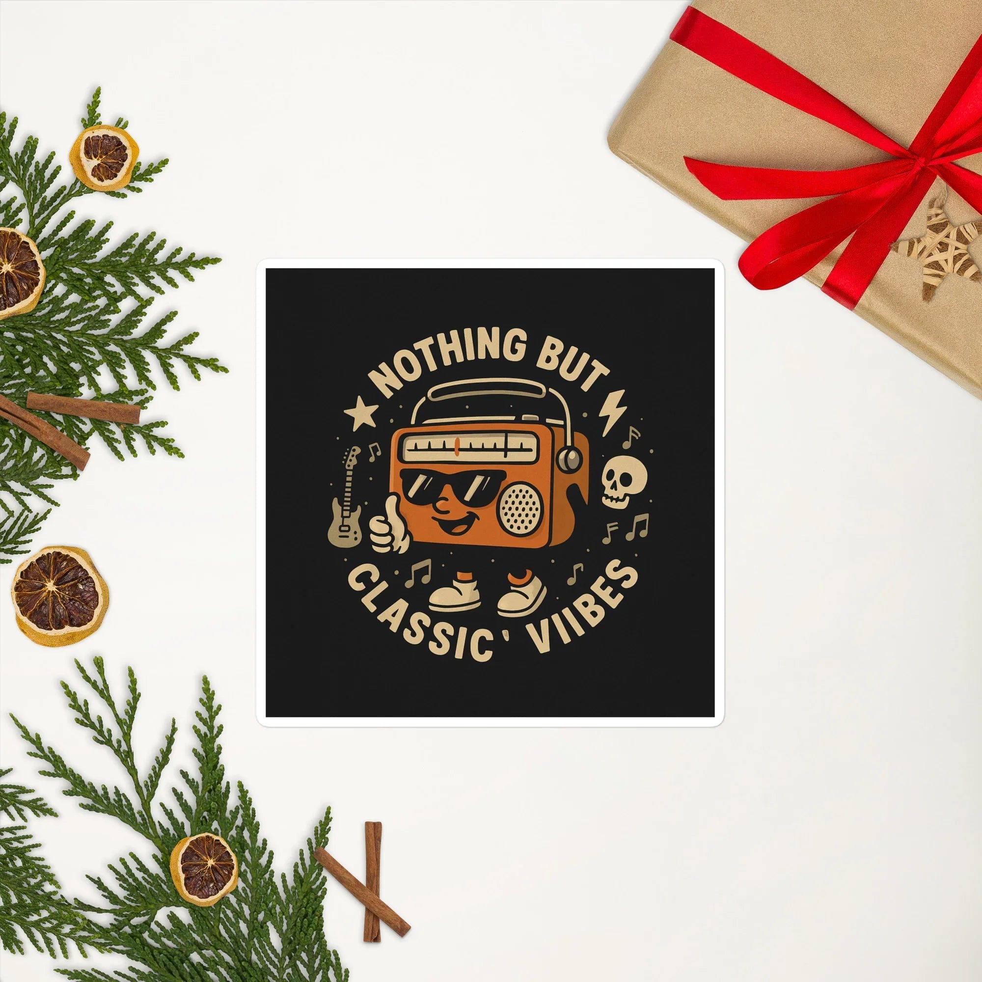 Nothing But Classic Vibes Sticker – Retro Radio Mood - RaZits