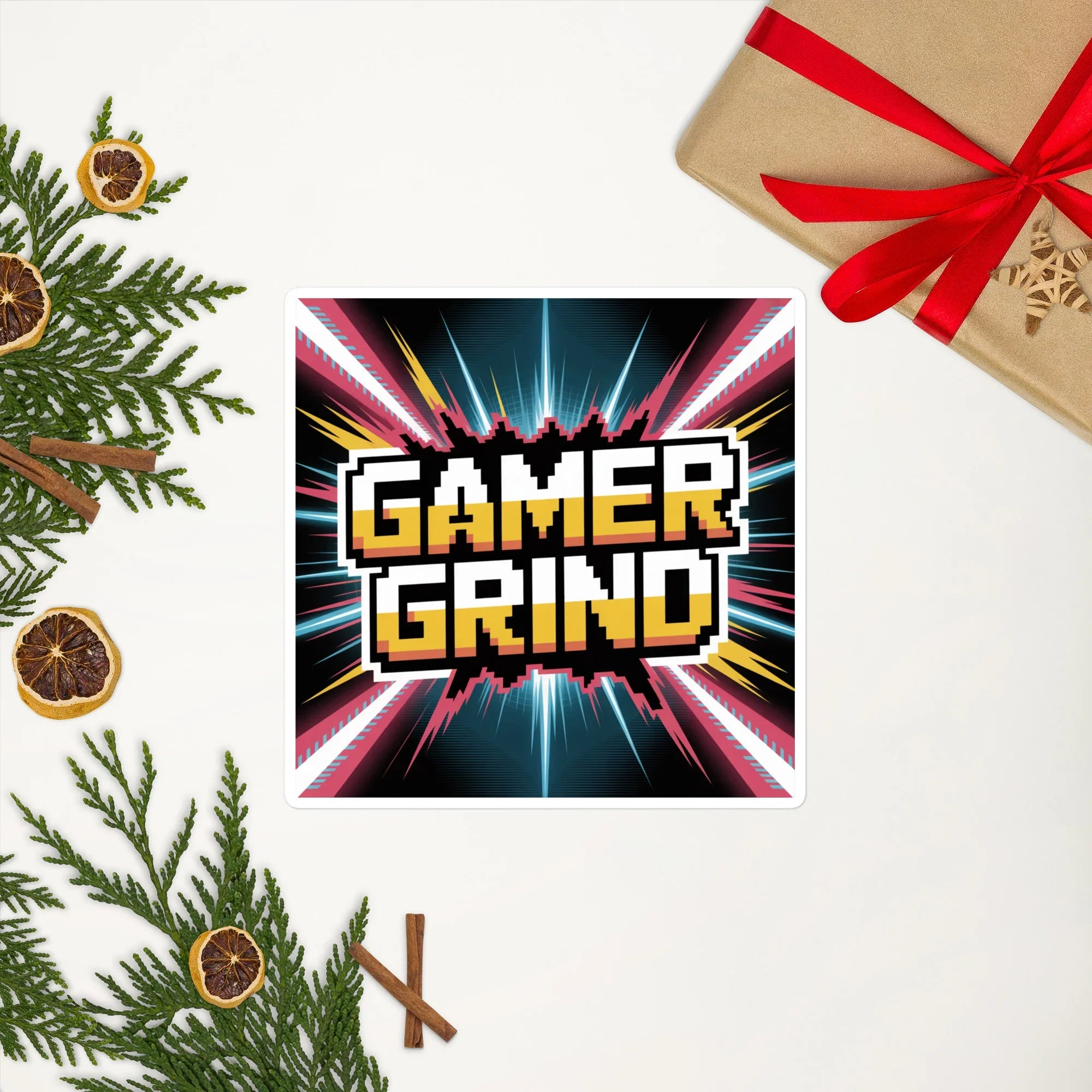 Gamer Grind – Pixel Power Motivation Sticker - RaZits