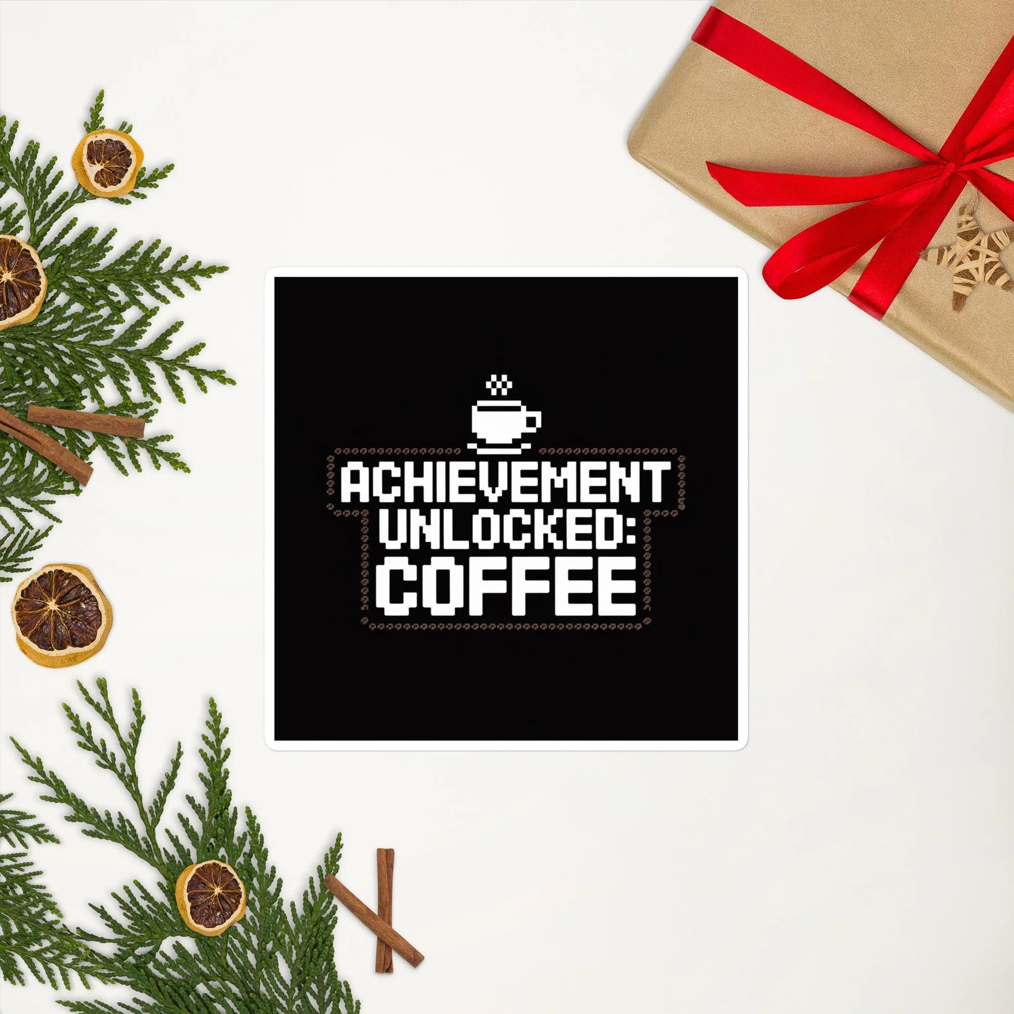 Achievement Unlocked: Coffee – Pixel Gamer Humor Design - RaZits