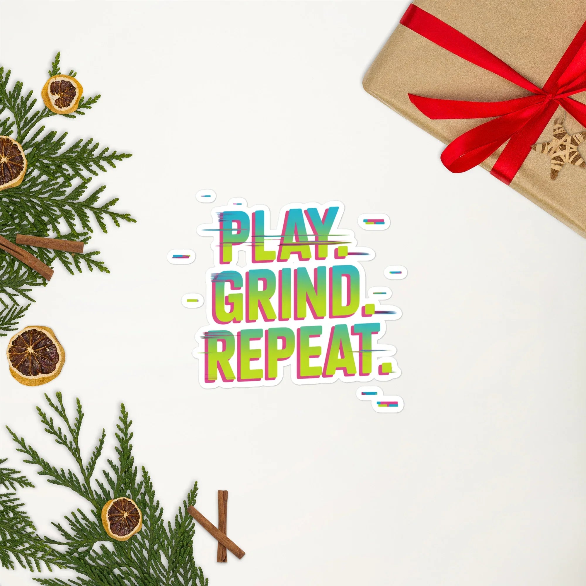 Play. Grind. Repeat. – Motivational Gamer Hustle Sticker - RaZits