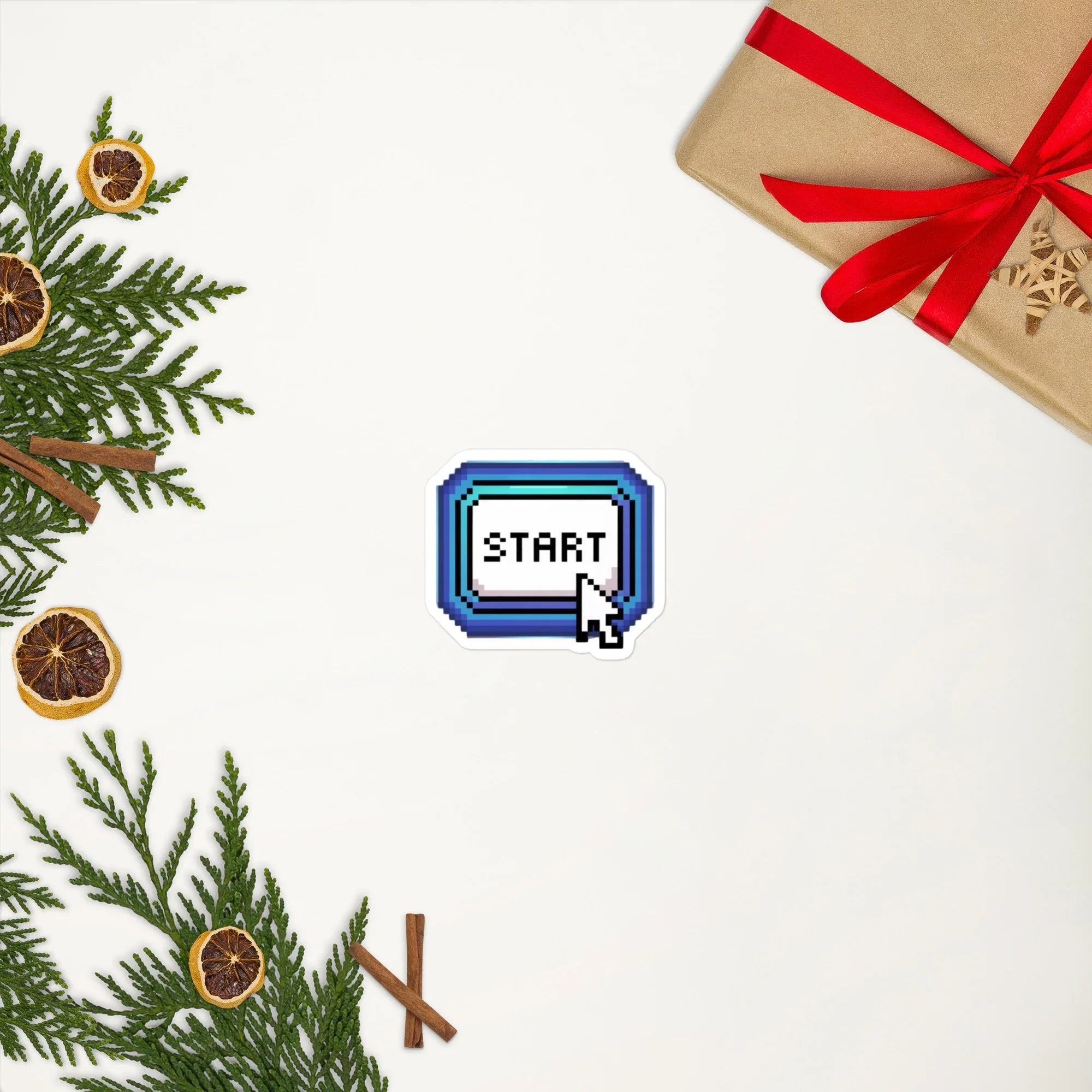 Press Start – Retro Gamer Pixel Aesthetic Sticker - RaZits