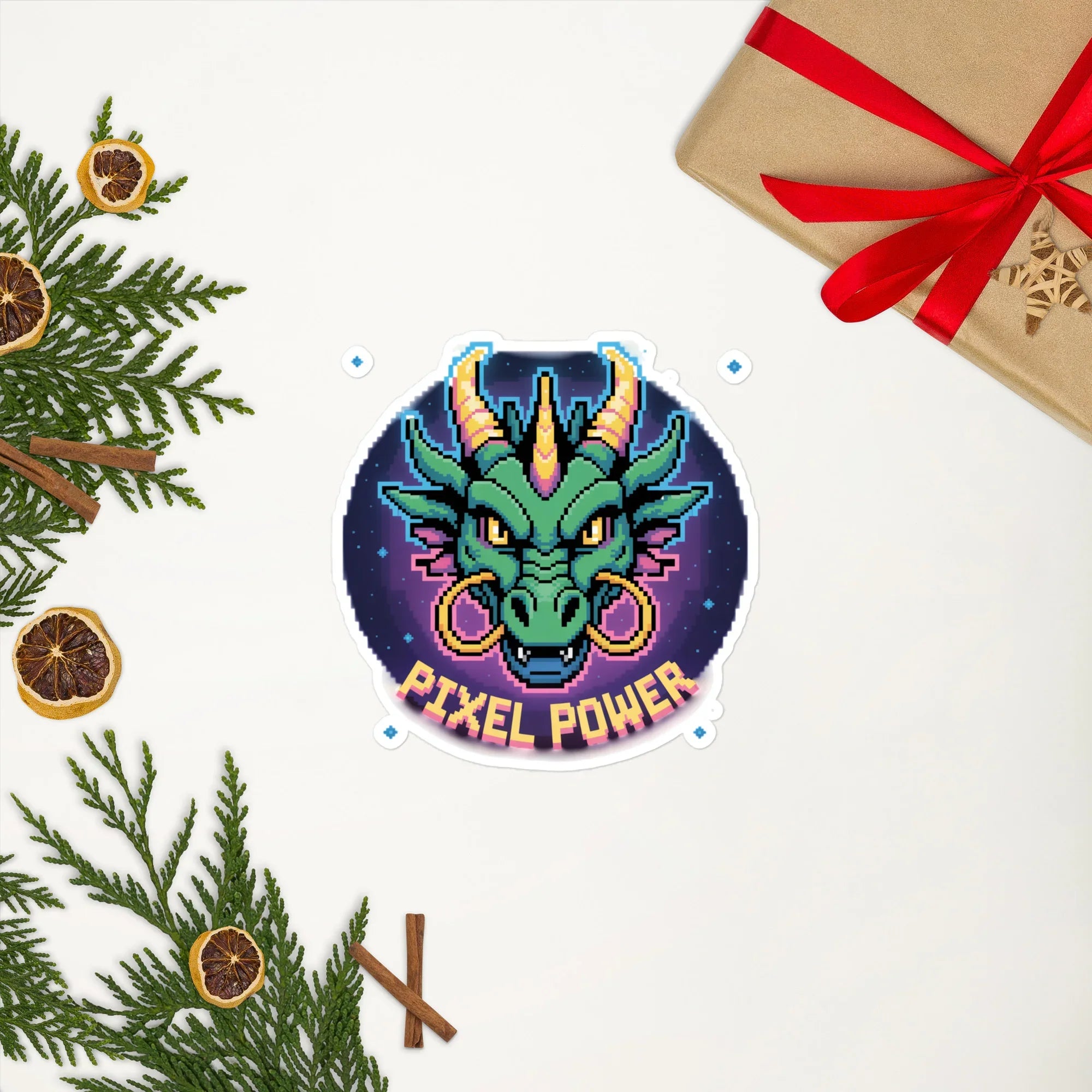 Pixel Power Dragon Gaming Sticker - RaZits