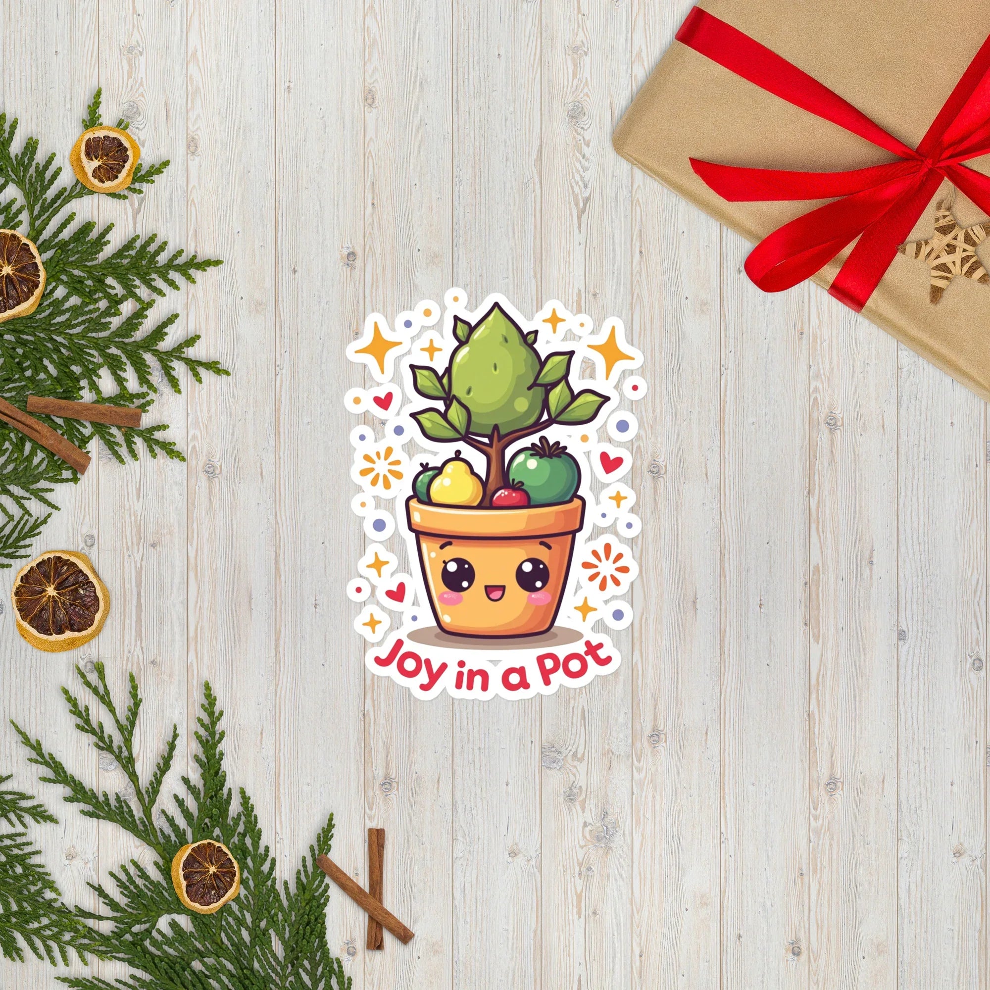 Joy in a Pot Sticker – Kawaii Garden Friends Vinyl - RaZits