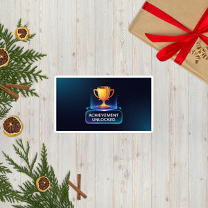 Achievement Unlocked Sticker – Gamer Trophy Decal | RaZits
