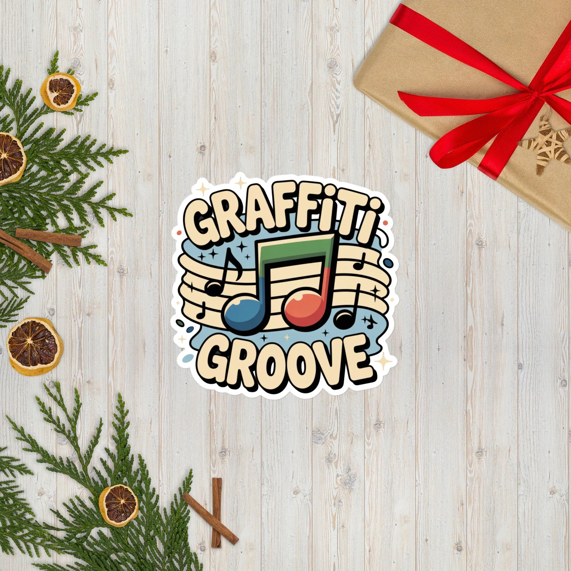 Graffiti Groove Sticker – Colorful Street Beat Vibe - RaZits