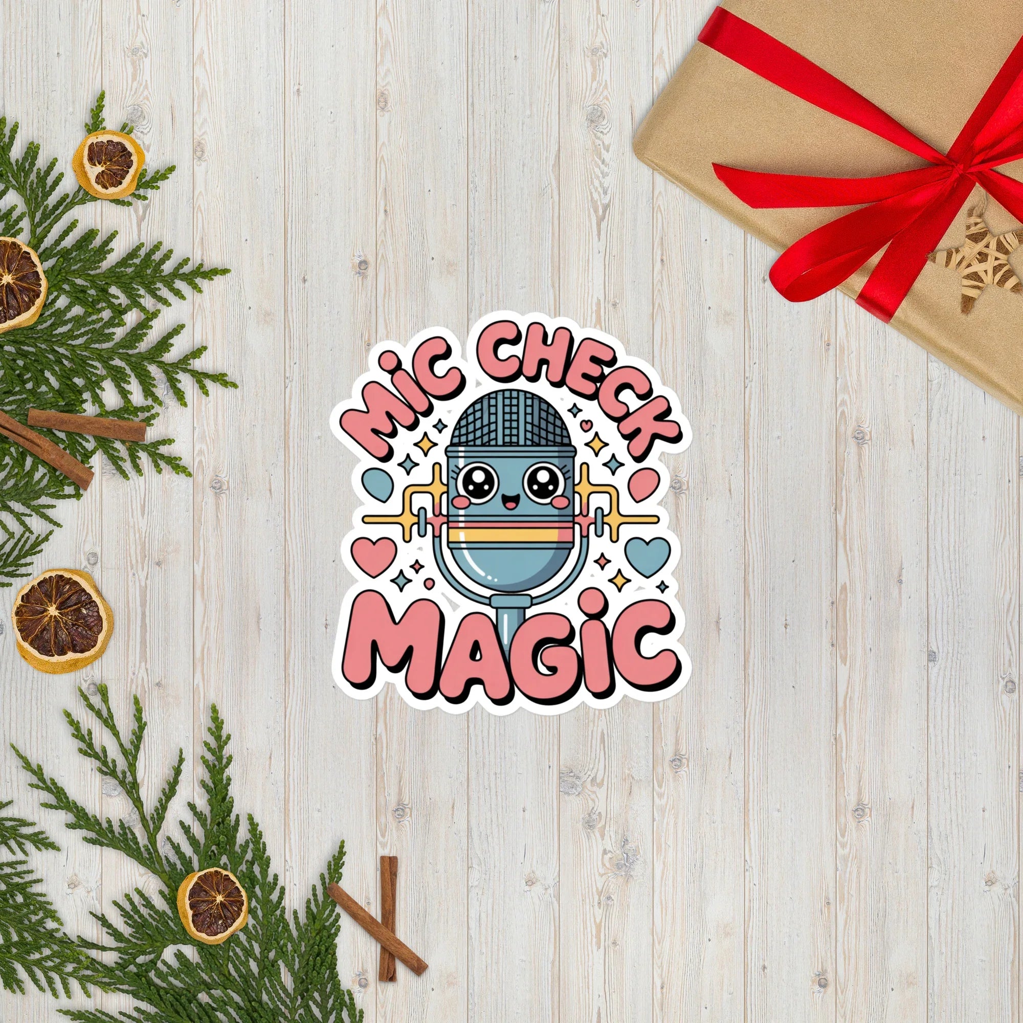 Mic Check Magic Sticker – Kawaii Microphone Sparkle - RaZits