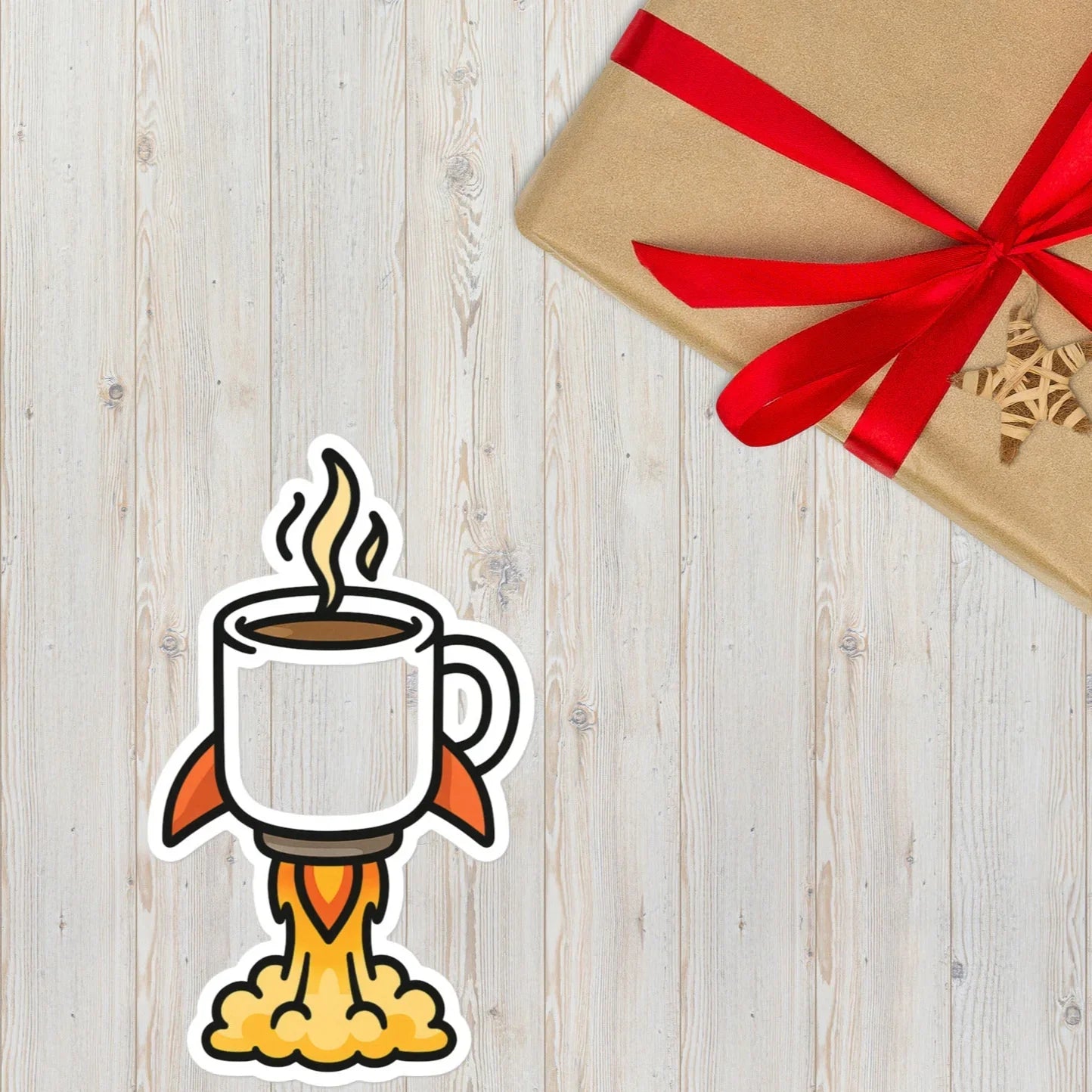 Rocket Mug Sticker – Launch Your Brew - RaZits