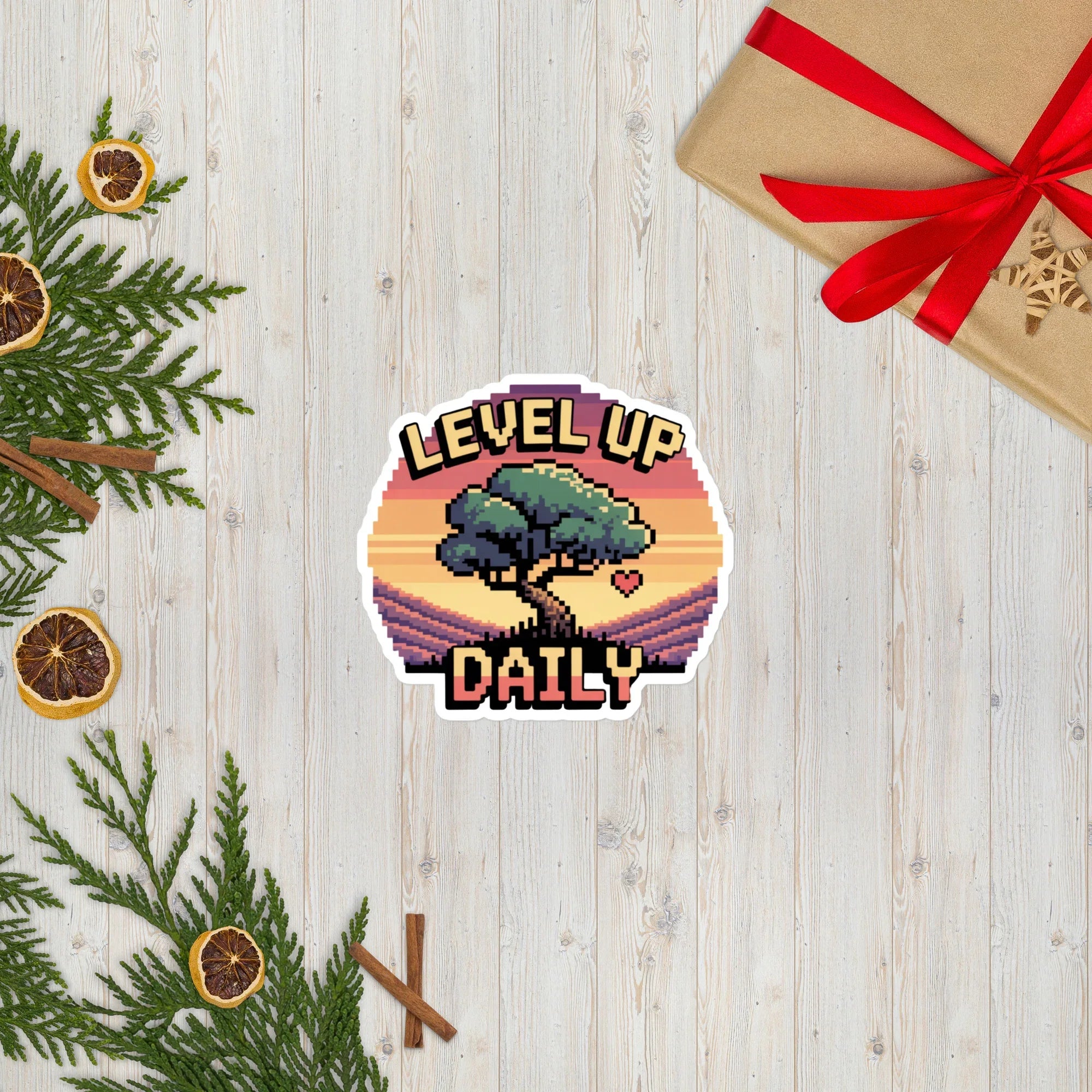 Level Up Daily – Retro Pixel Art Motivational Design - RaZits