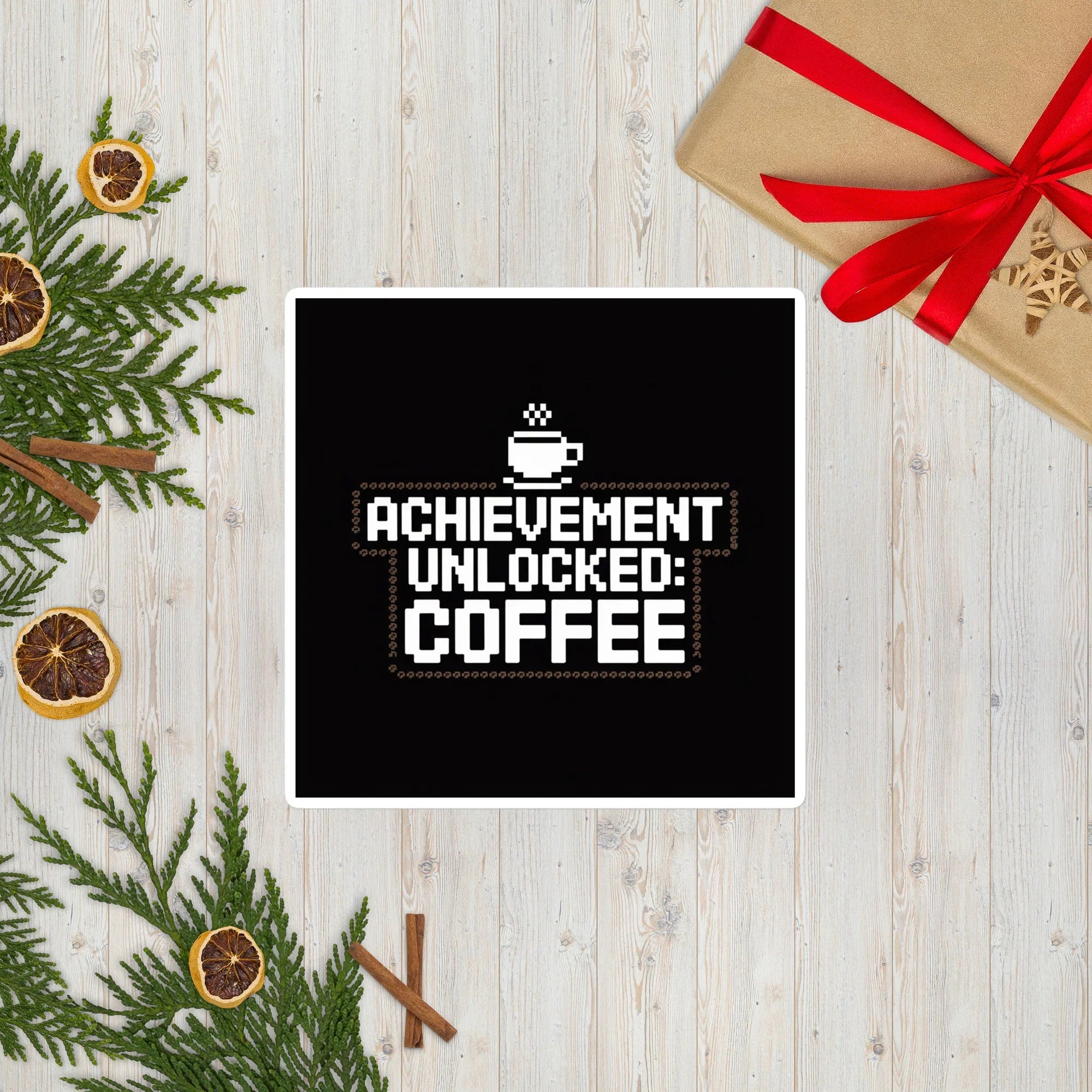 Achievement Unlocked: Coffee – Pixel Gamer Humor Design - RaZits