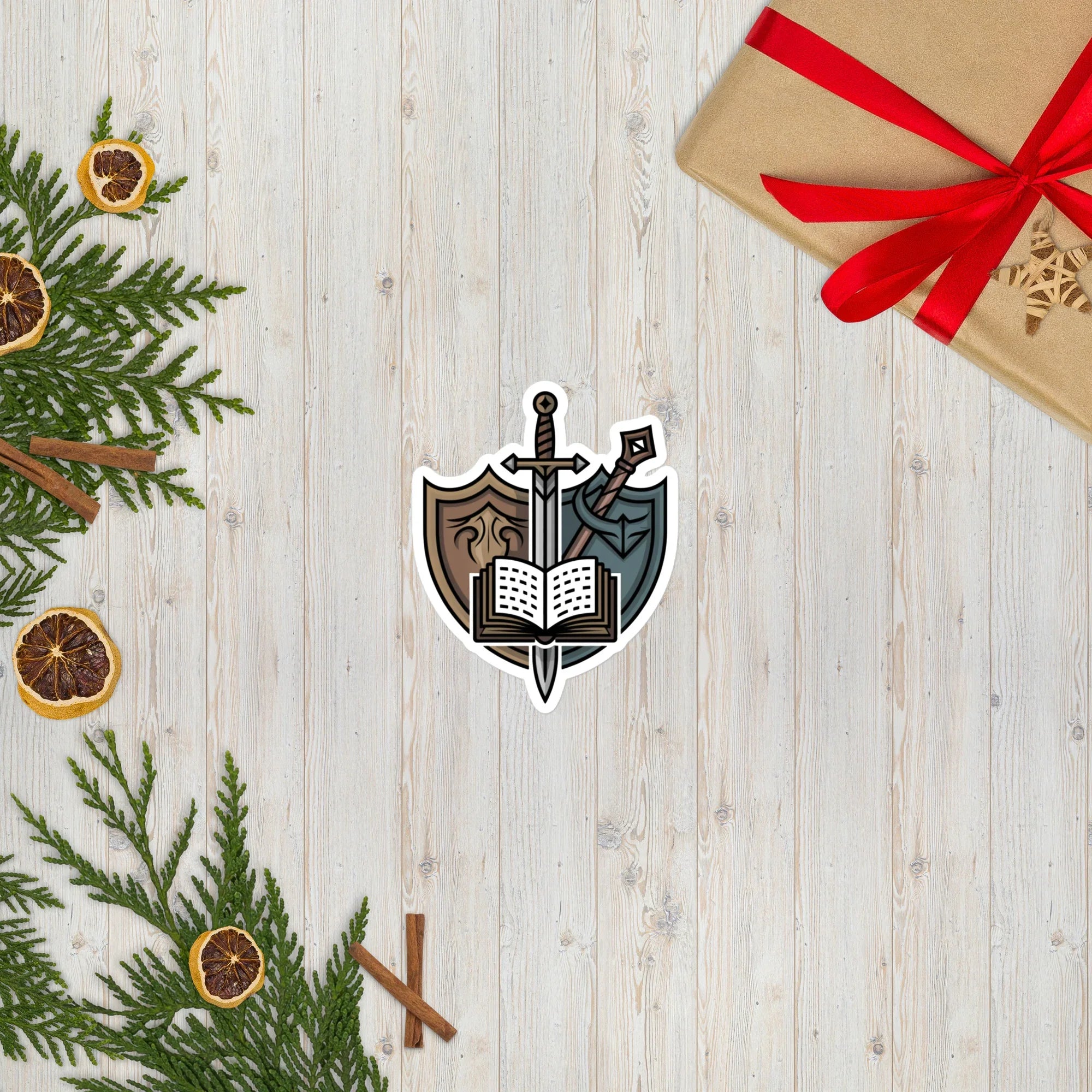 Fantasy RPG Emblem Sticker – Sword, Shield - RaZits