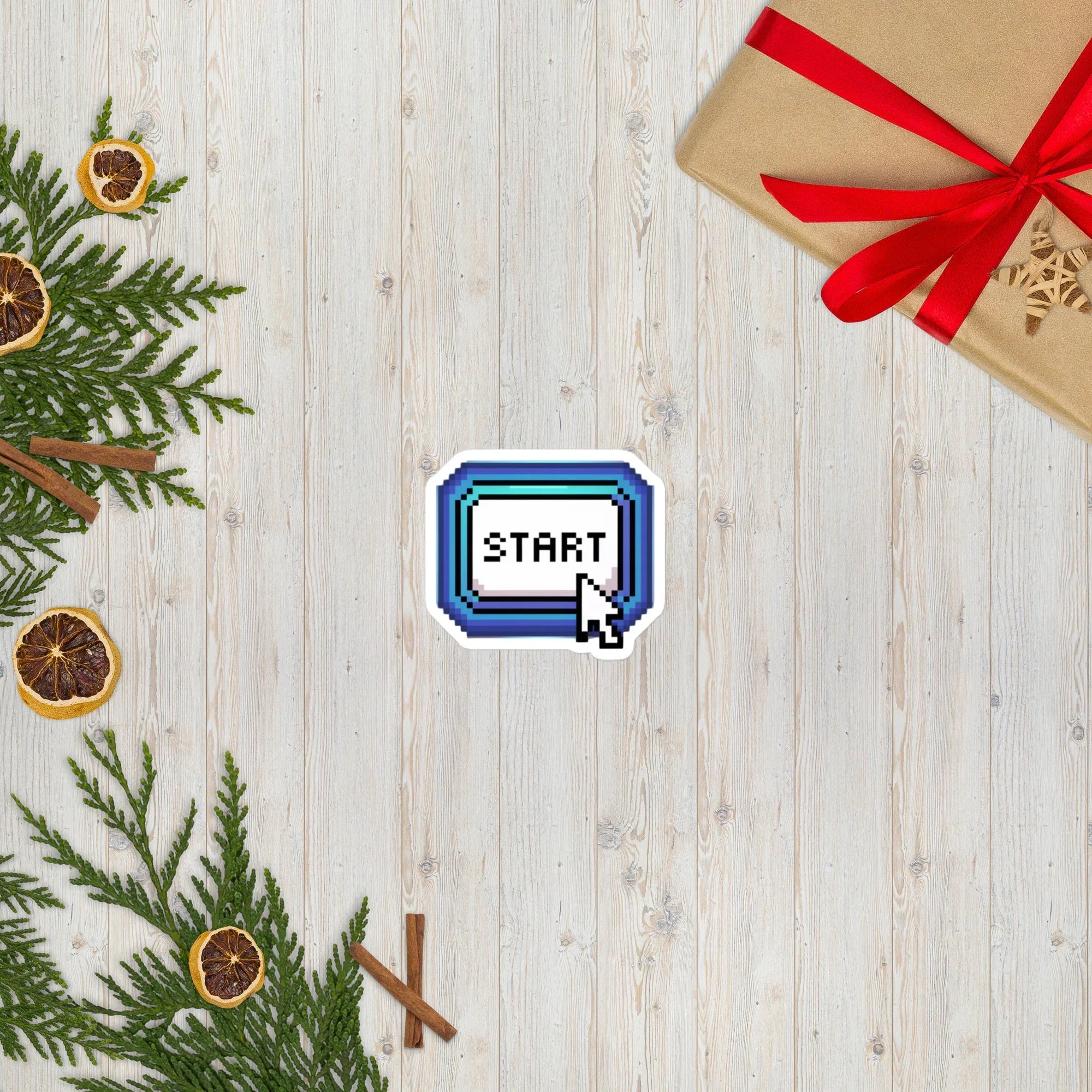 Press Start – Retro Gamer Pixel Aesthetic Sticker - RaZits