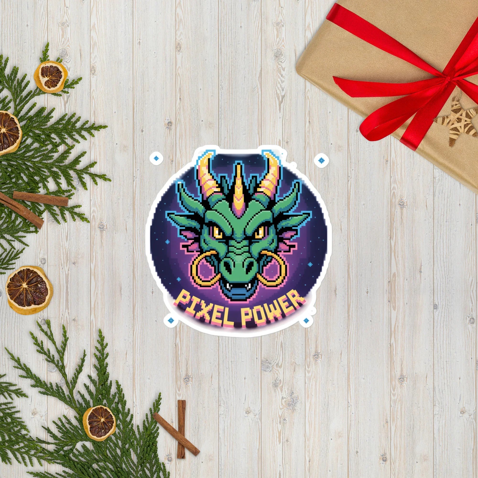 Pixel Power Dragon Gaming Sticker - RaZits