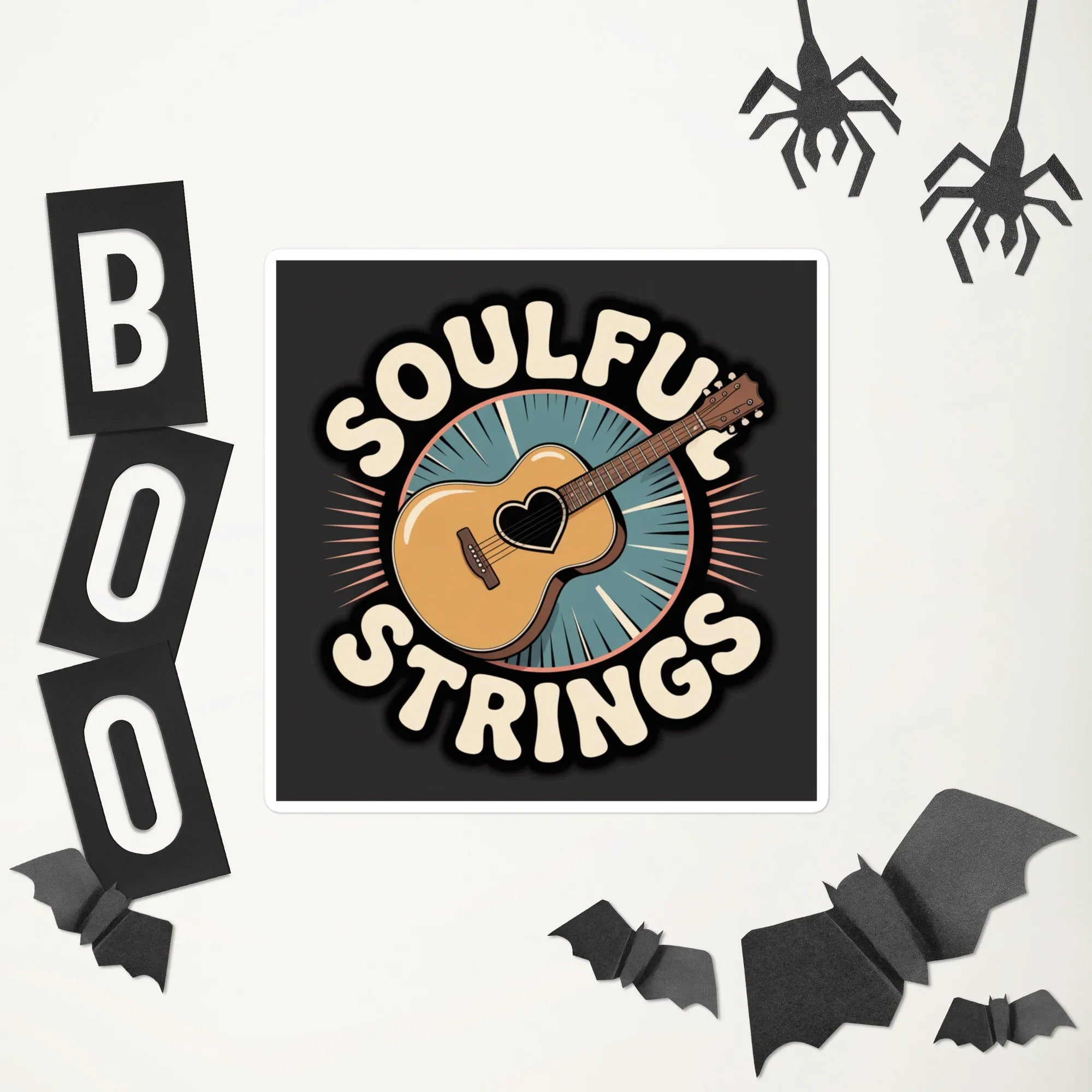 Soulful Strings Guitar Heart Sticker - RaZits