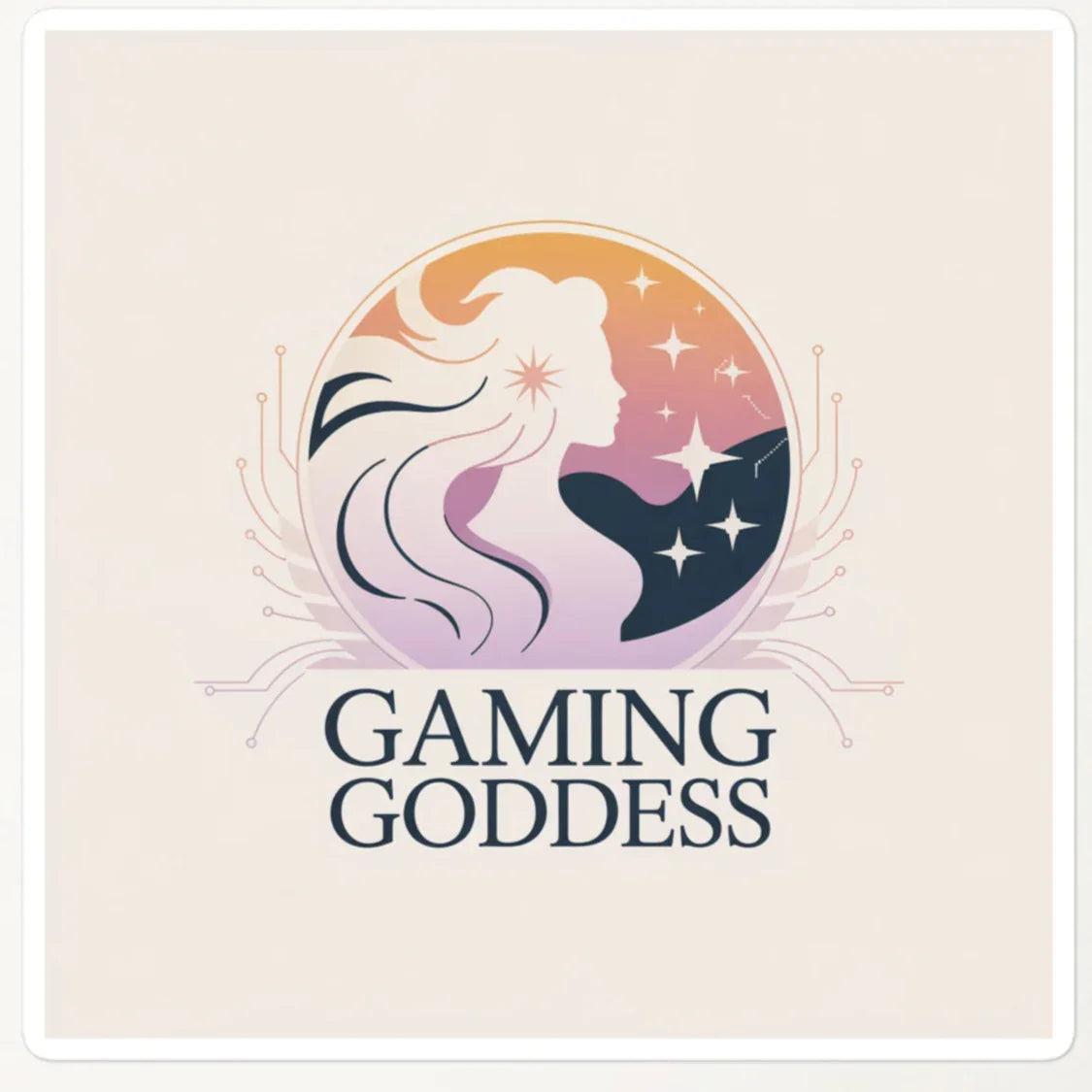Gaming Goddess Pastel Sticker – Celestial Gamer Decal - RaZits