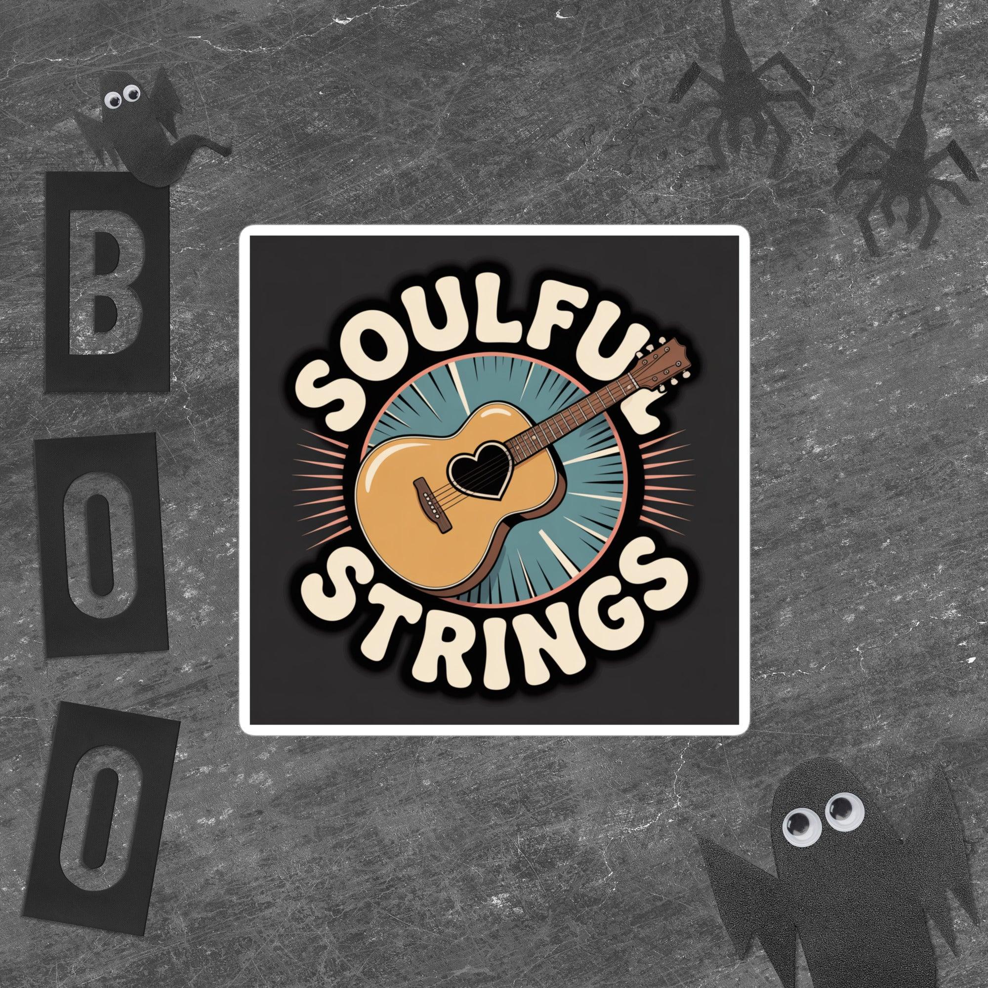 Soulful Strings Guitar Heart Sticker - RaZits