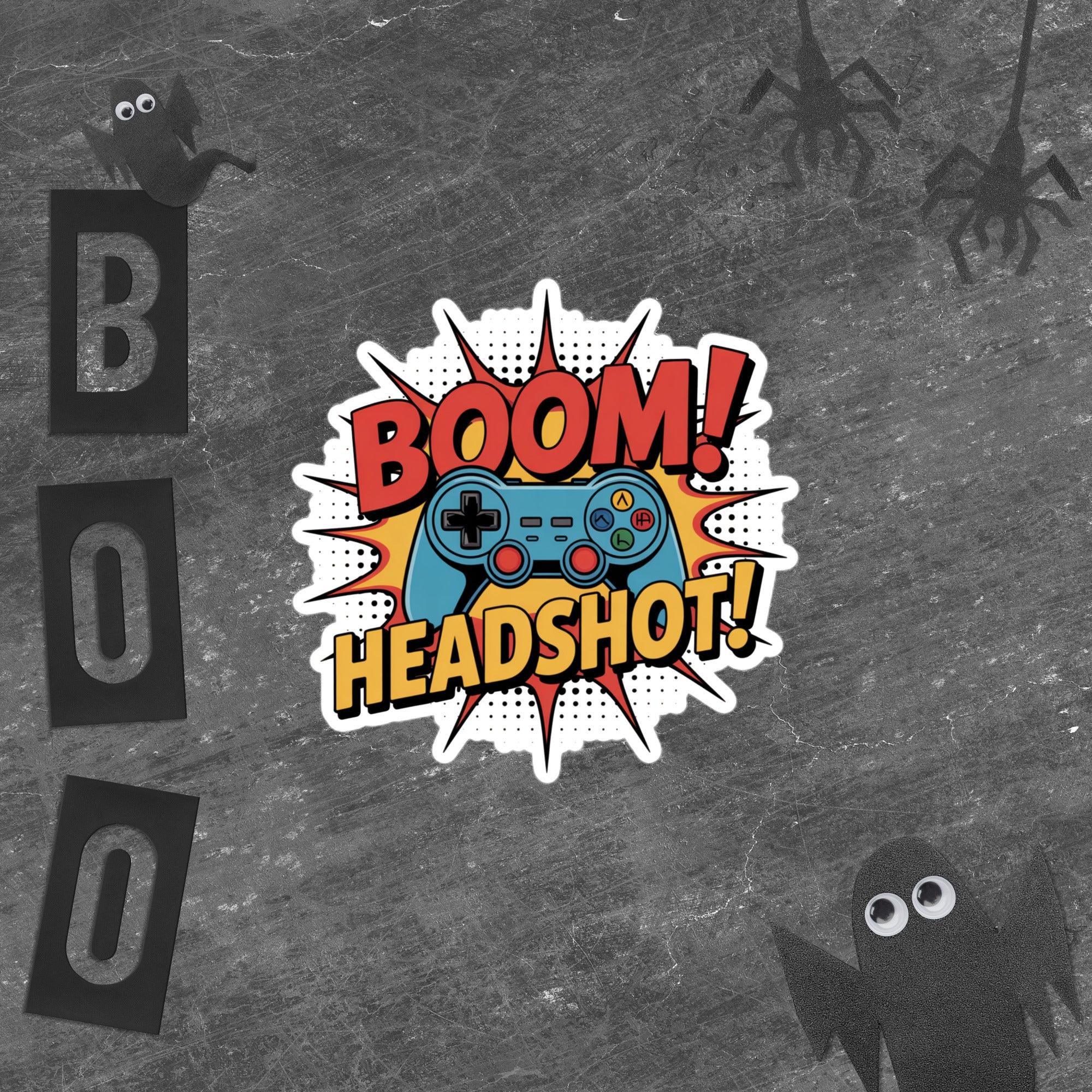 Boom Headshot Sticker – Comic Style Gamer Decal - RaZits