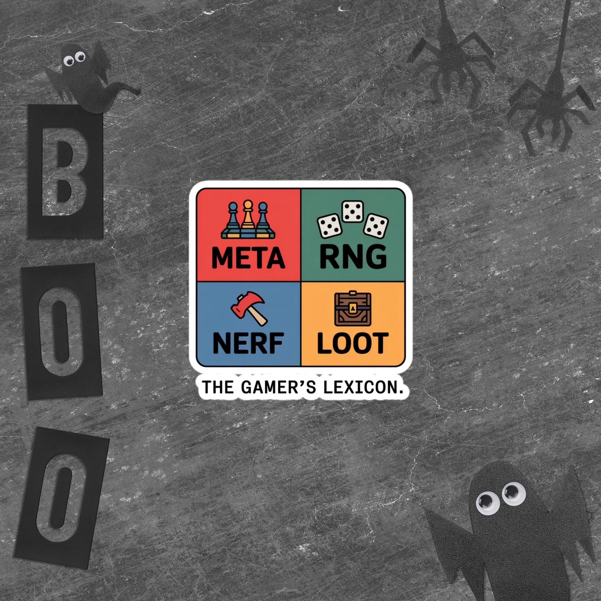 Gamer’s Lexicon Sticker – META RNG NERF LOOT Grid - RaZits