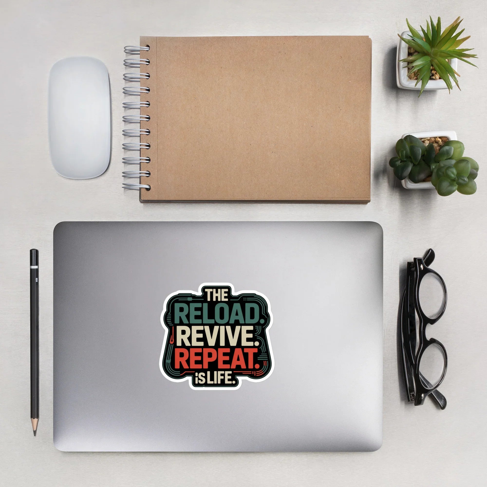 Reload Revive Repeat Sticker – Tactical Gamer Quote Decal - RaZits