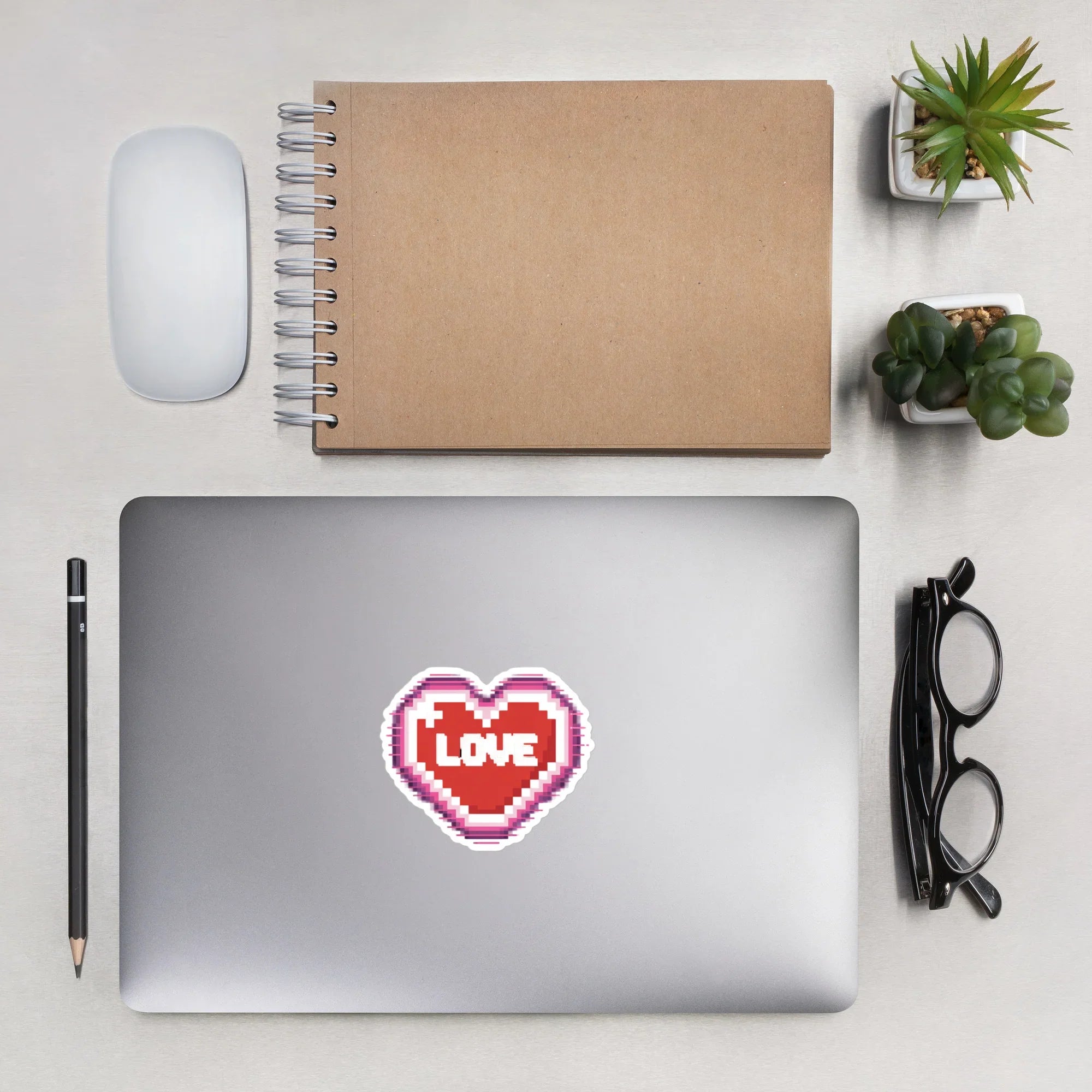 Pixel Love Heart Gaming Sticker - RaZits