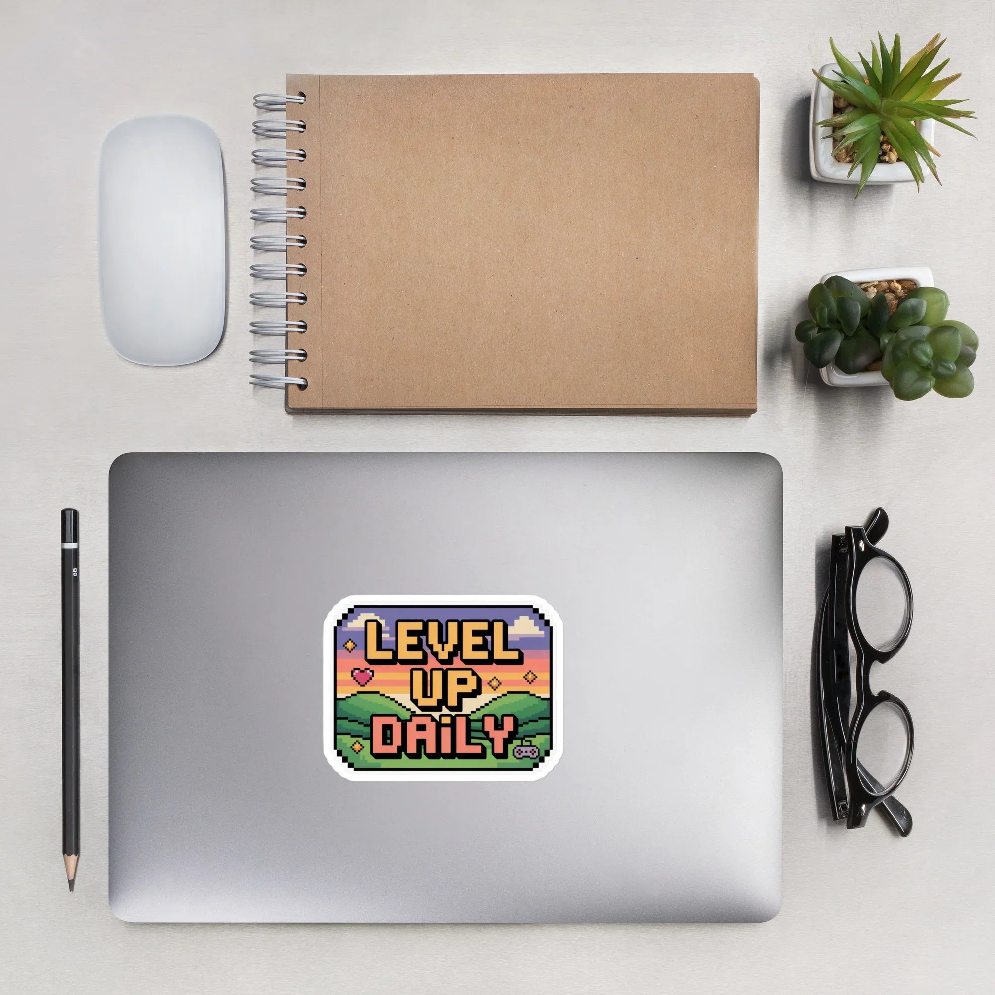 Level Up Daily – Pixel Art Motivation Sticker - RaZits