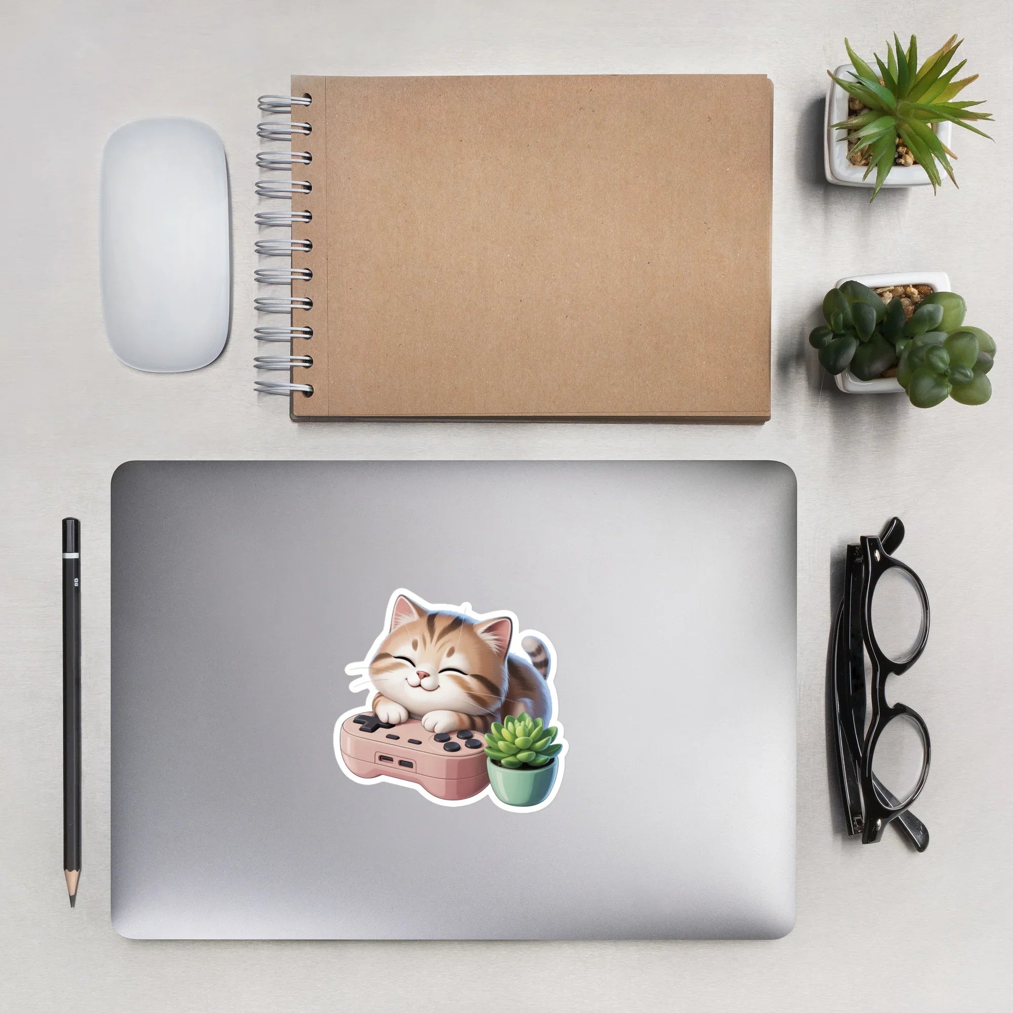 Gaming Cat – Kawaii Gamer Vibes & Cozy Setup Sticker - RaZits