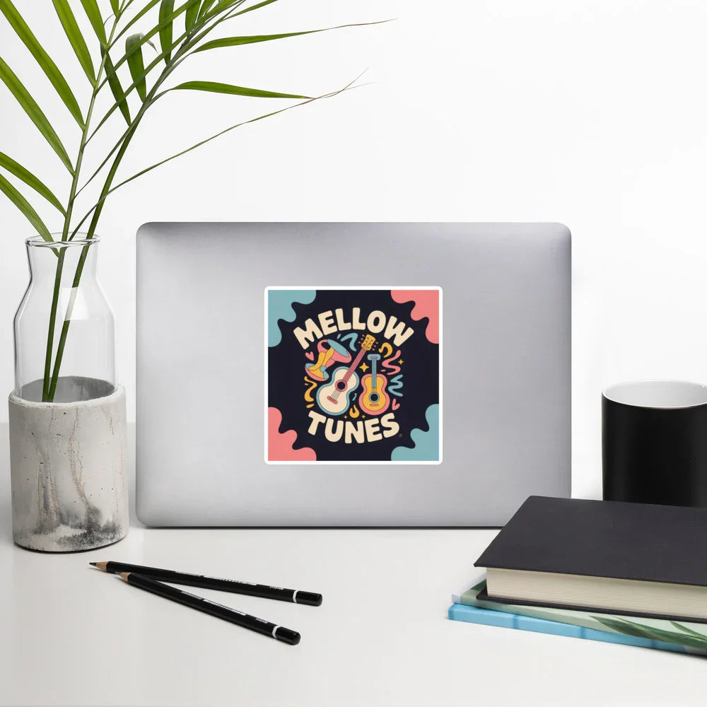 Mellow Tunes Guitar Sticker – Chill Vibes Vinyl - RaZits