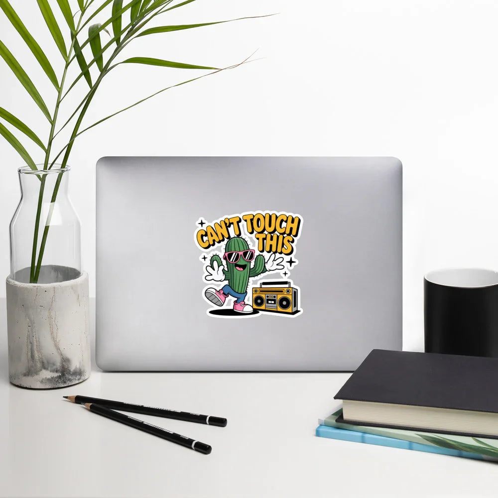 Dancing Cactus Sticker – Can’t Touch This Retro Hip-Hop Art - RaZits