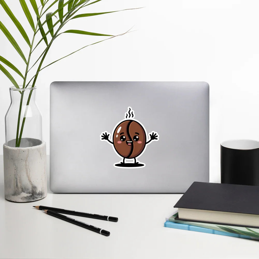 Happy Bean Sticker – Kawaii Coffee Cutie - RaZits