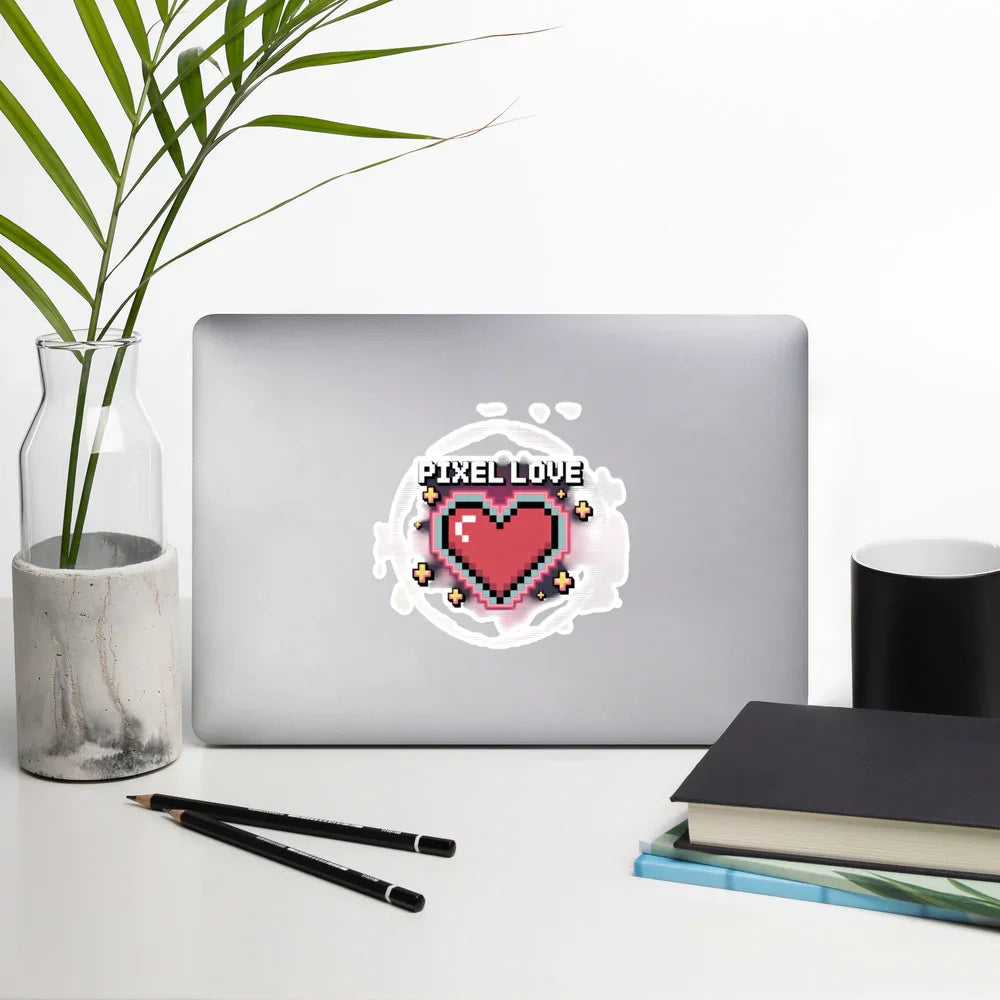 Pixel Love Heart Sticker for Retro Gamers - RaZits