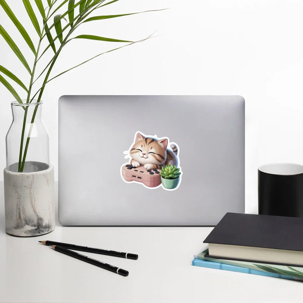 Gaming Cat – Kawaii Gamer Vibes & Cozy Setup Sticker - RaZits