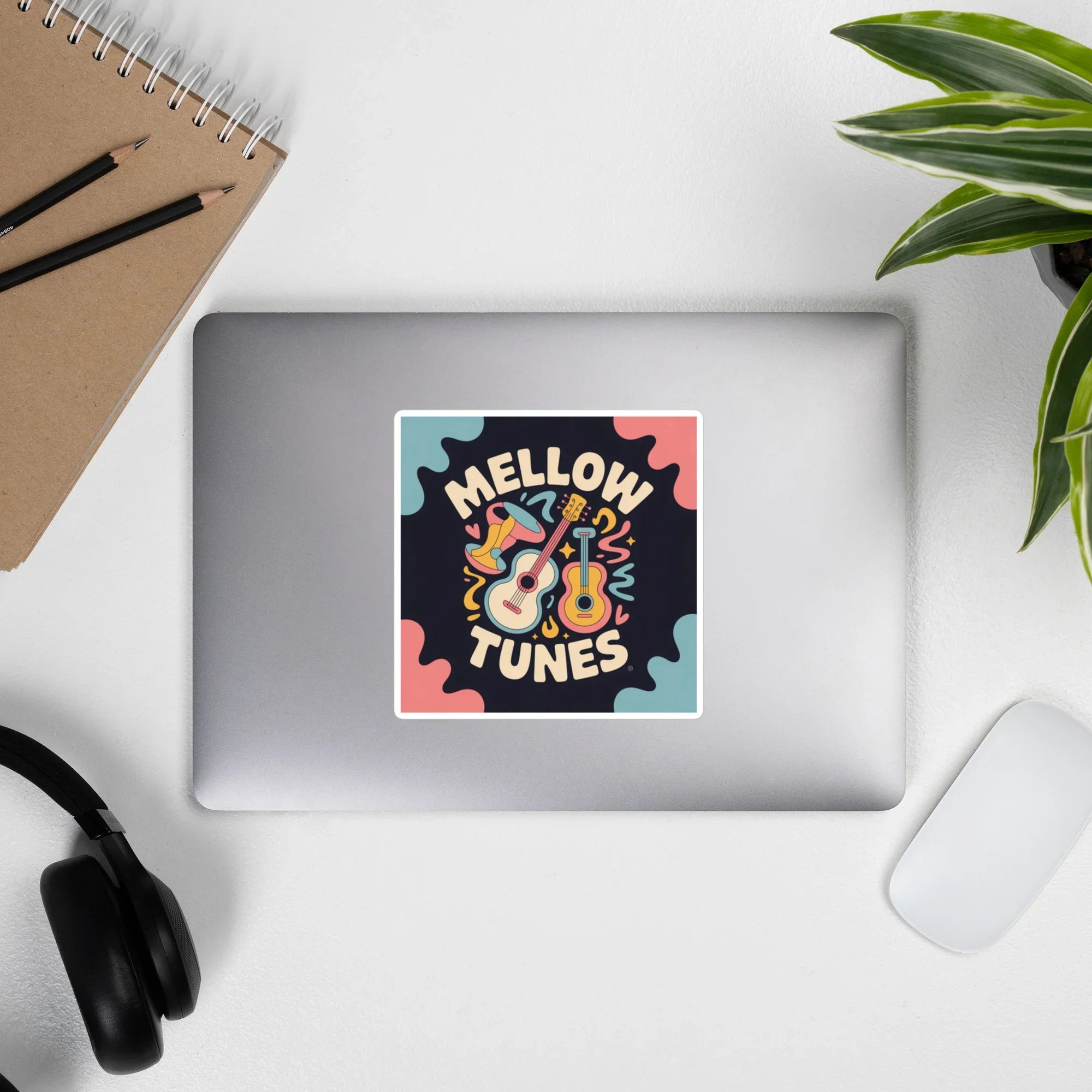 Mellow Tunes Guitar Sticker – Chill Vibes Vinyl - RaZits
