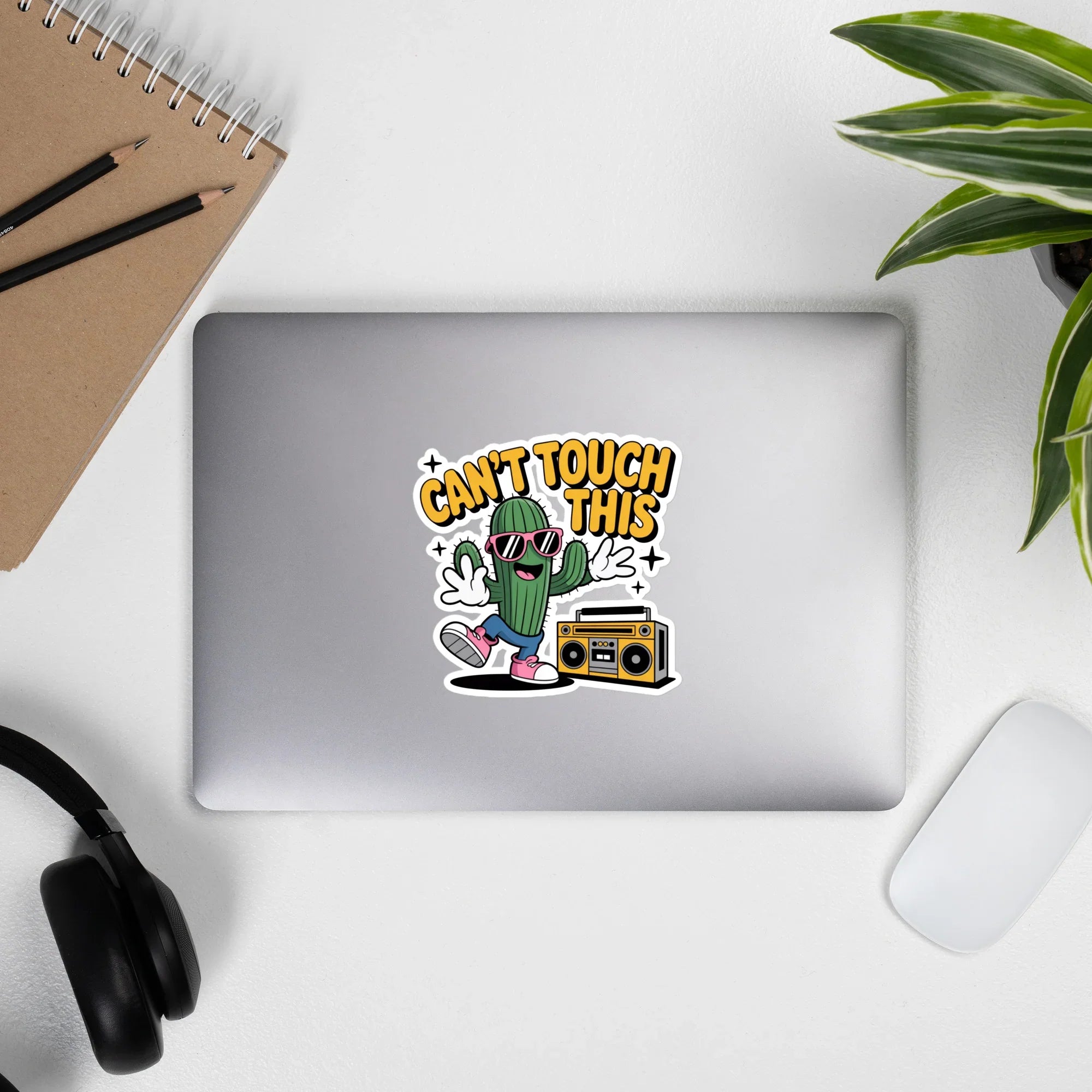 Dancing Cactus Sticker – Can’t Touch This Retro Hip-Hop Art - RaZits