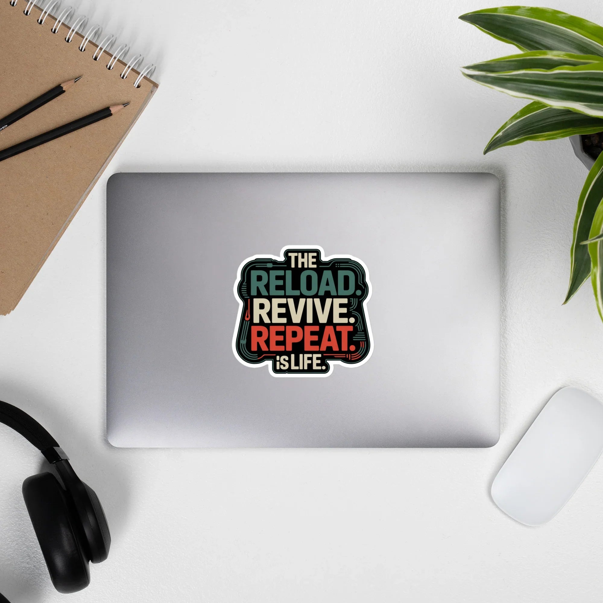 Reload Revive Repeat Sticker – Tactical Gamer Quote Decal - RaZits