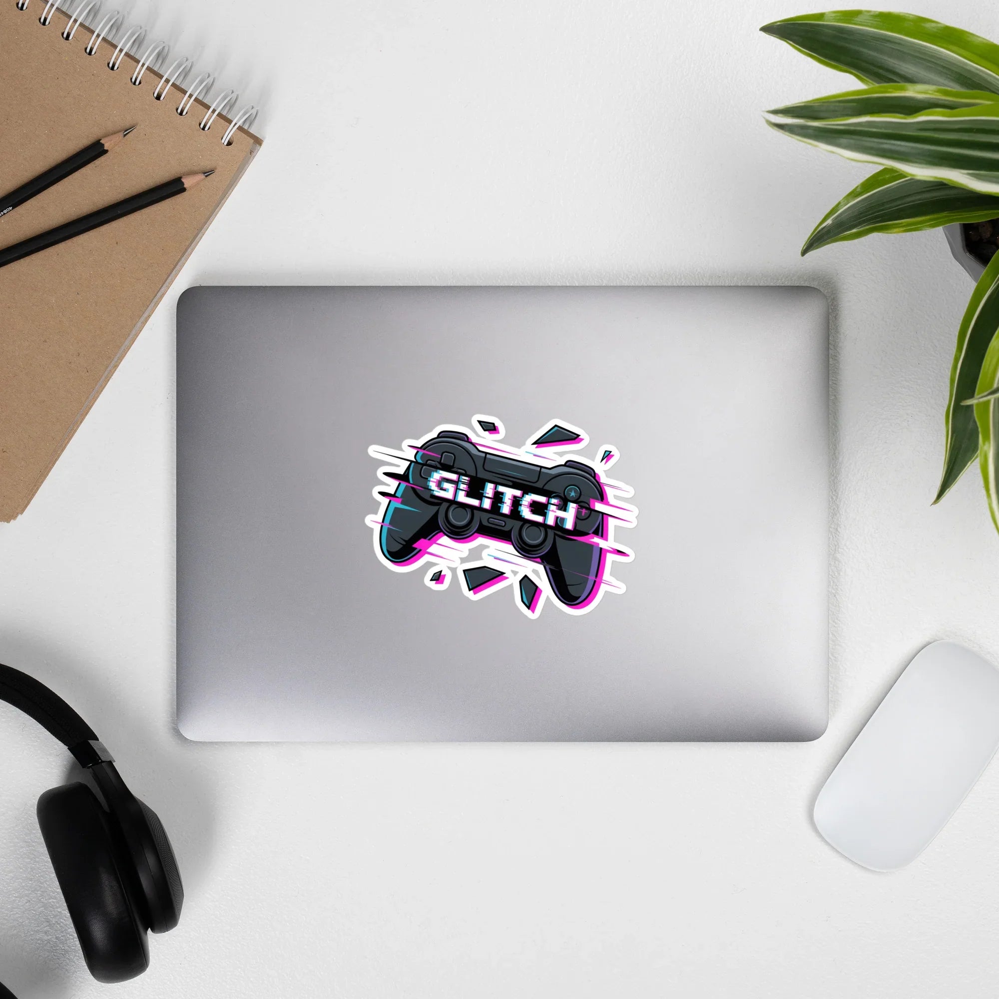 Glitch Controller Sticker – Cyberpunk Gamer Aesthetic with Neon Vaporwave Vibes - RaZits