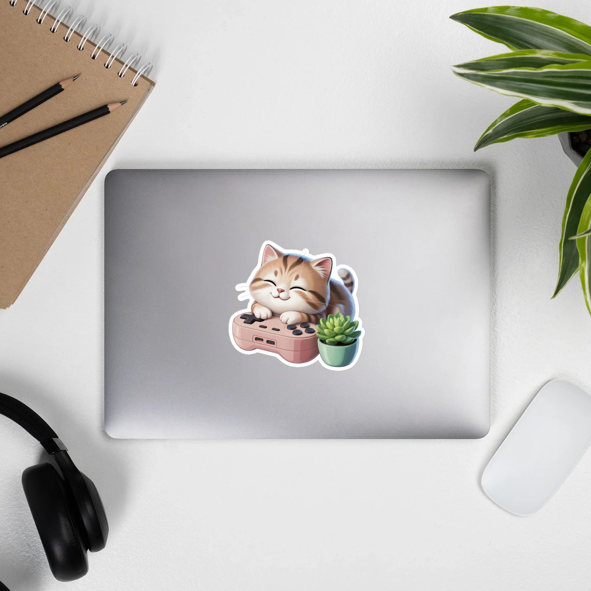 Gaming Cat – Kawaii Gamer Vibes & Cozy Setup Sticker - RaZits
