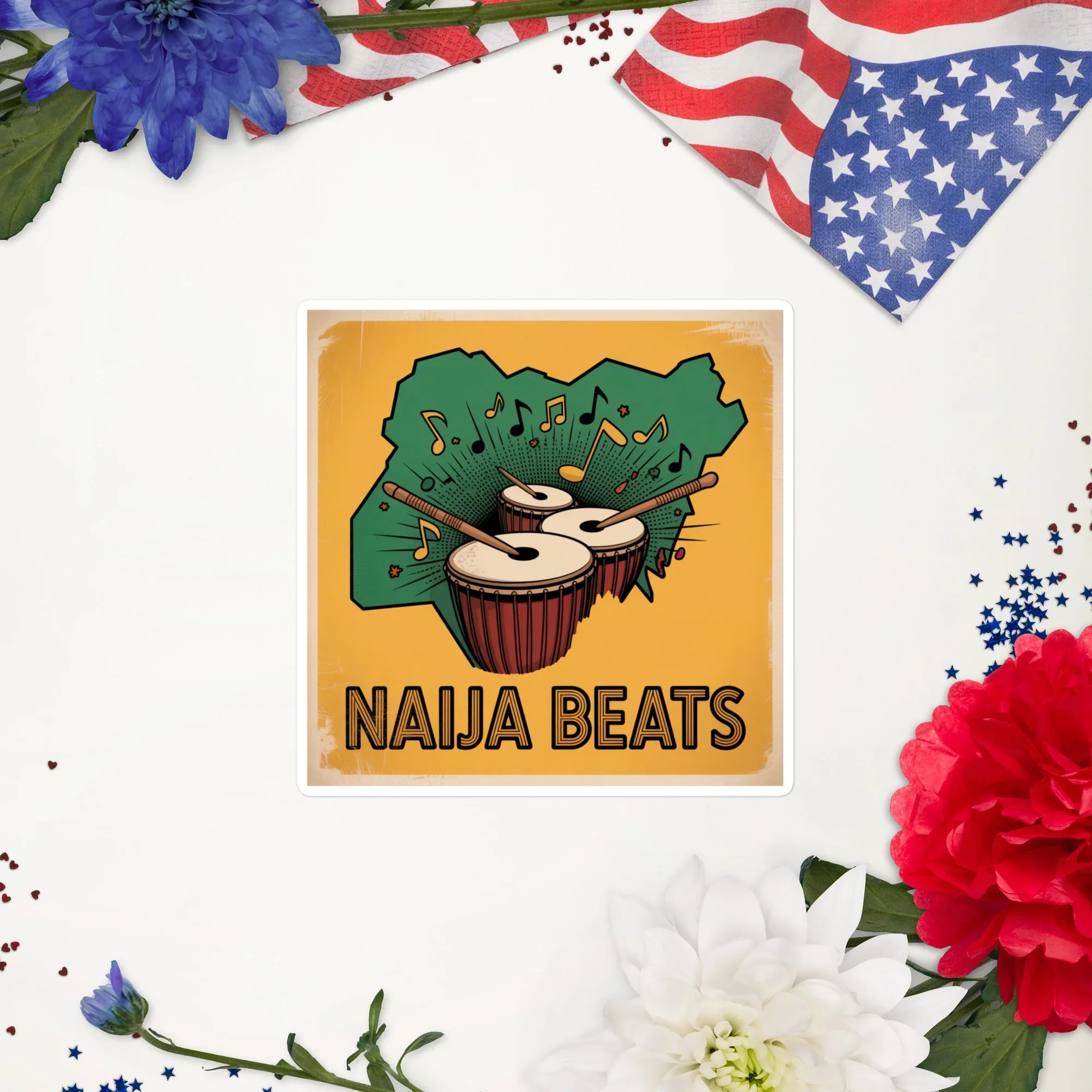 Naija Beats African Drum Sticker – Nigeria Rhythm Vinyl - RaZits