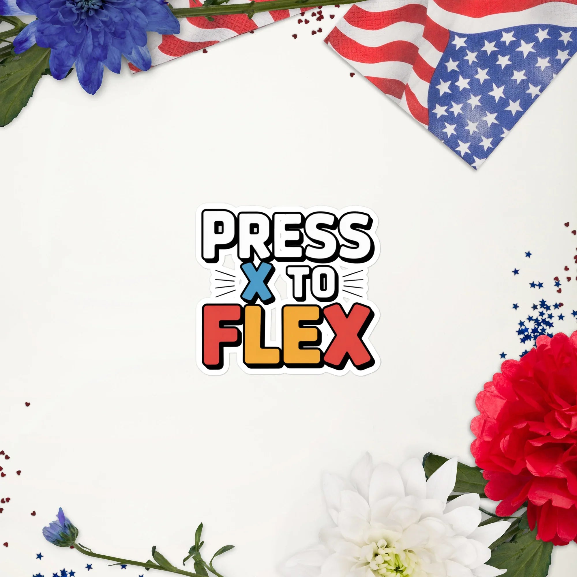 Press X to Flex Sticker – Funny Gamer Quote Decal - RaZits