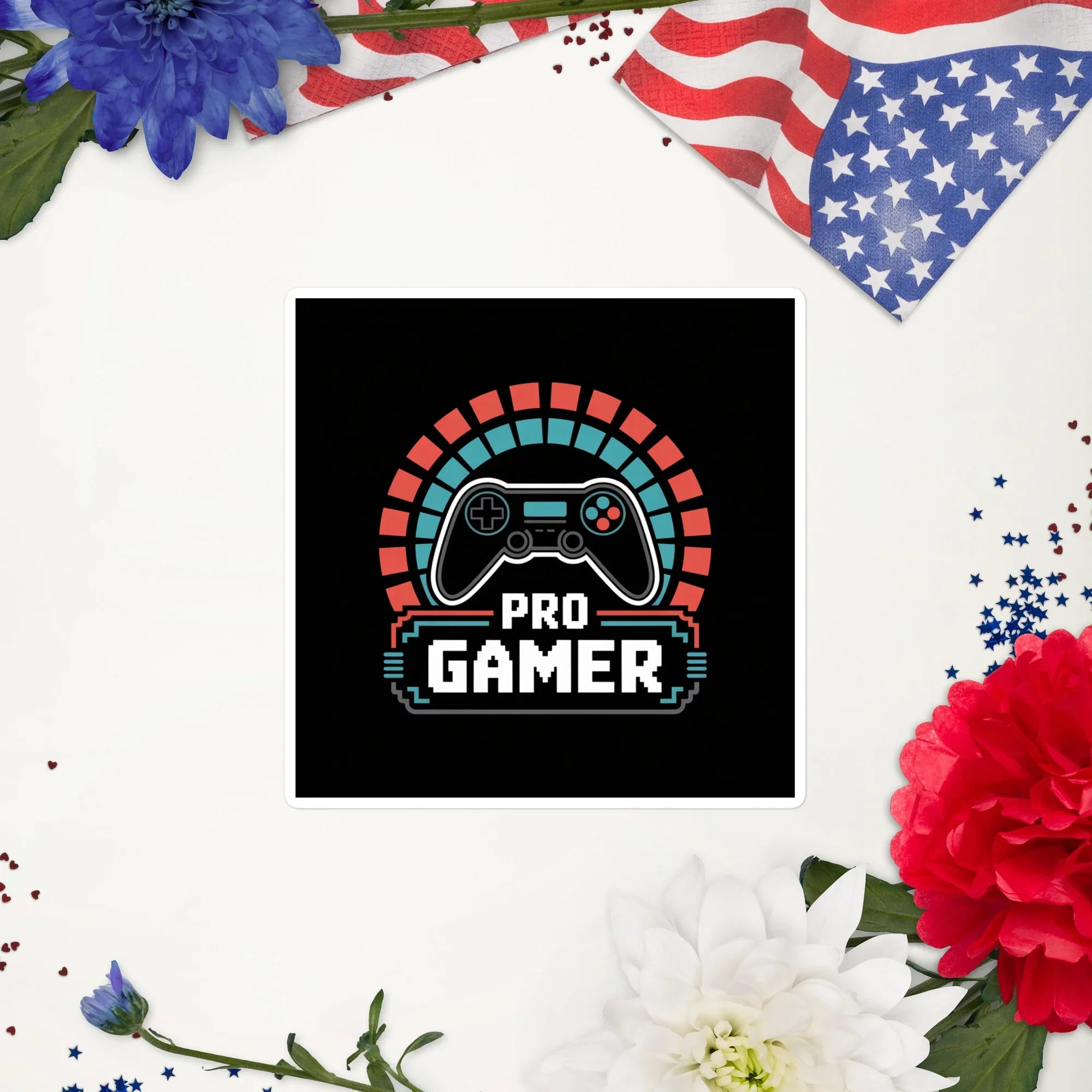 Pro Gamer Sticker – Retro Pixel Gaming Controller Decal - RaZits