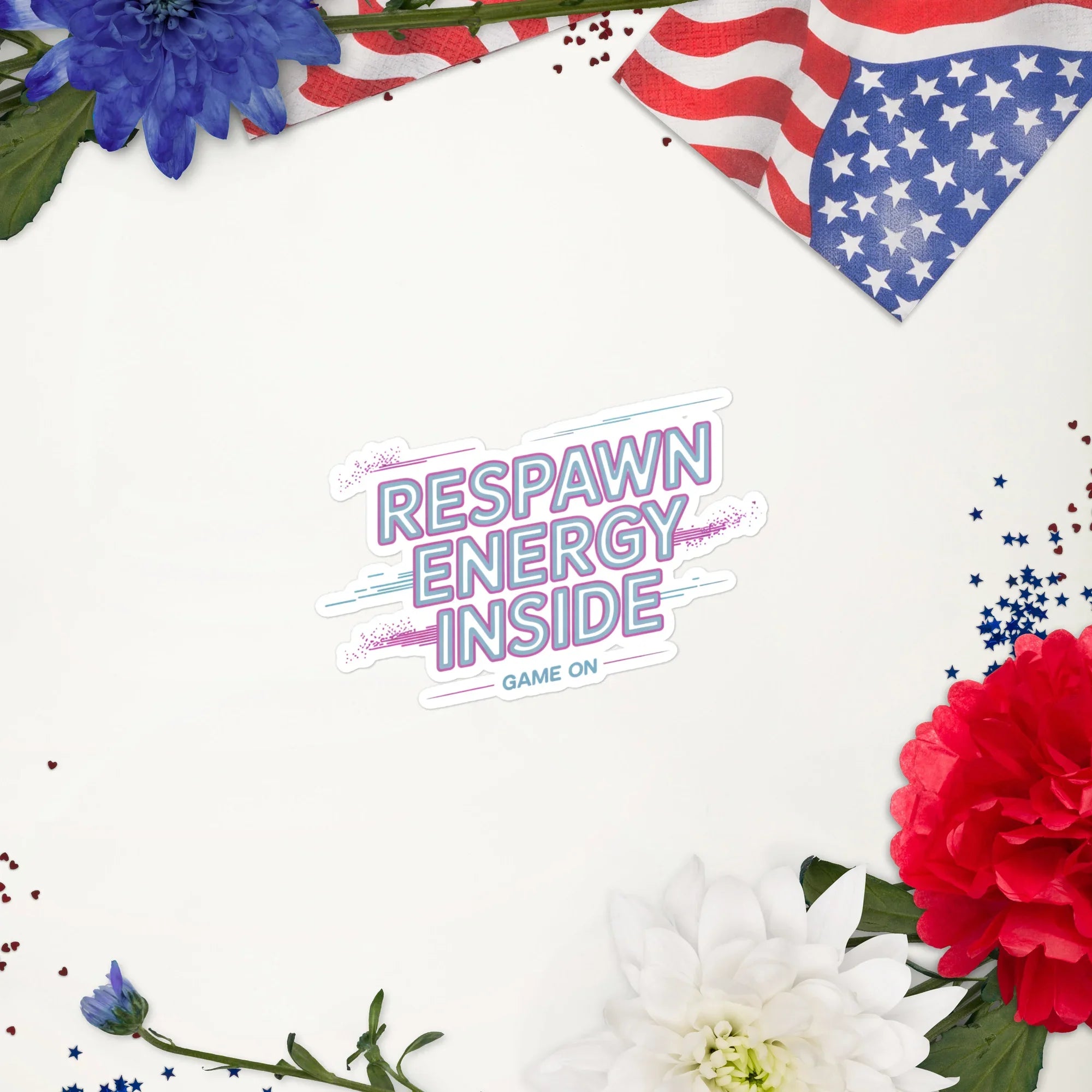 Respawn Energy Inside – Game On Neon Gamer Motivation Sticker - RaZits