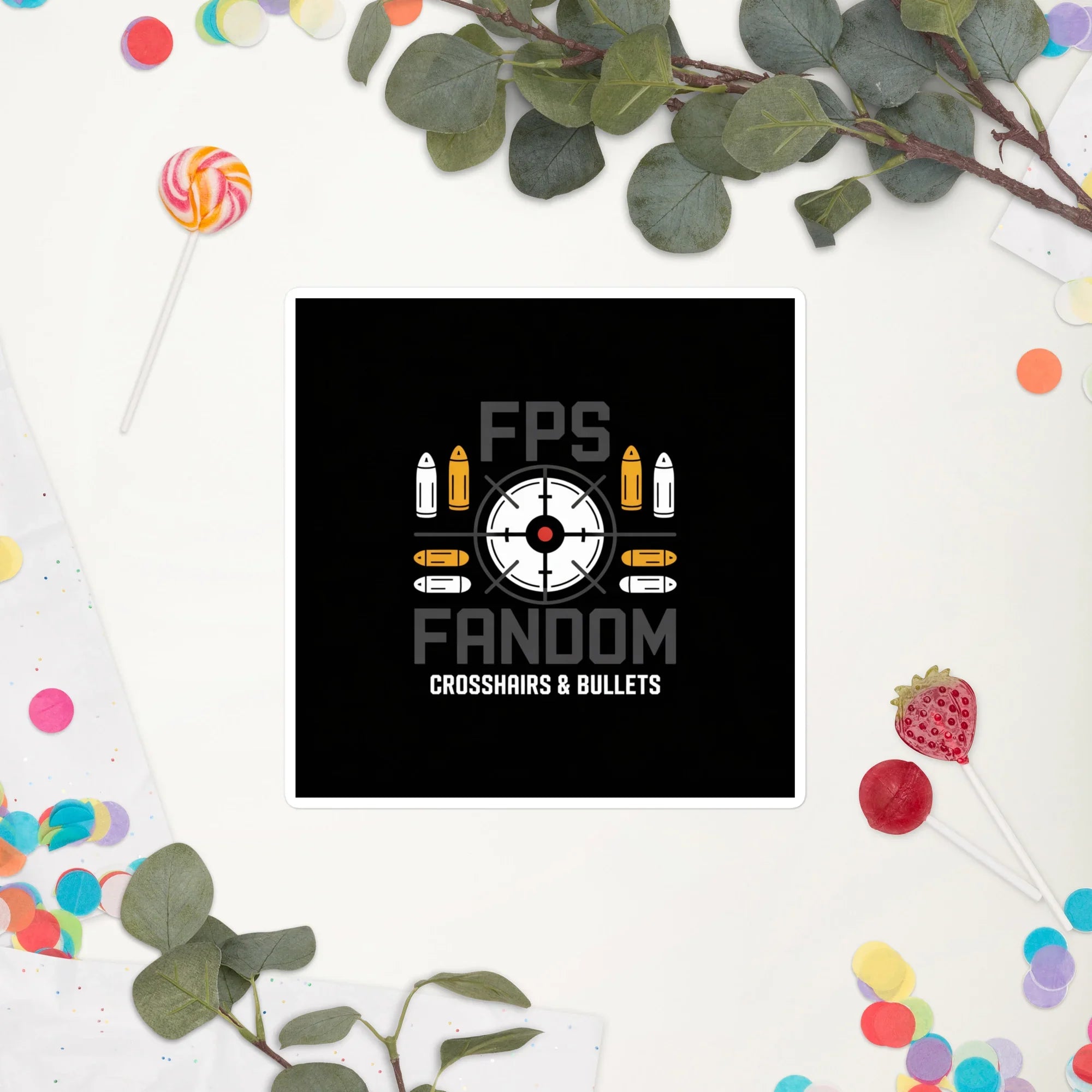 FPS Fandom Sticker – Crosshairs & Bullets Gamer Decal - RaZits