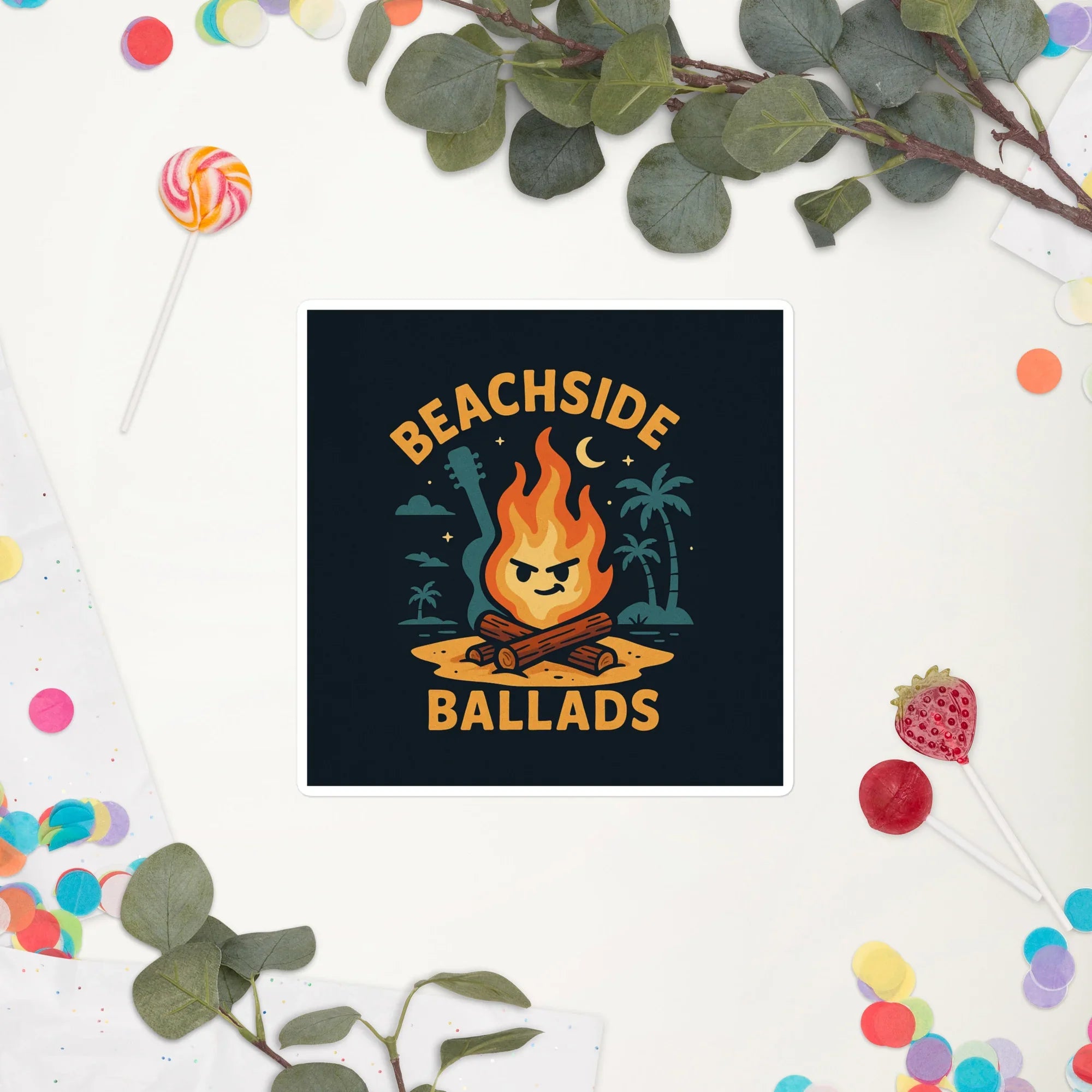 Beachside Ballads Sticker – Fire Jam Aesthetic - RaZits