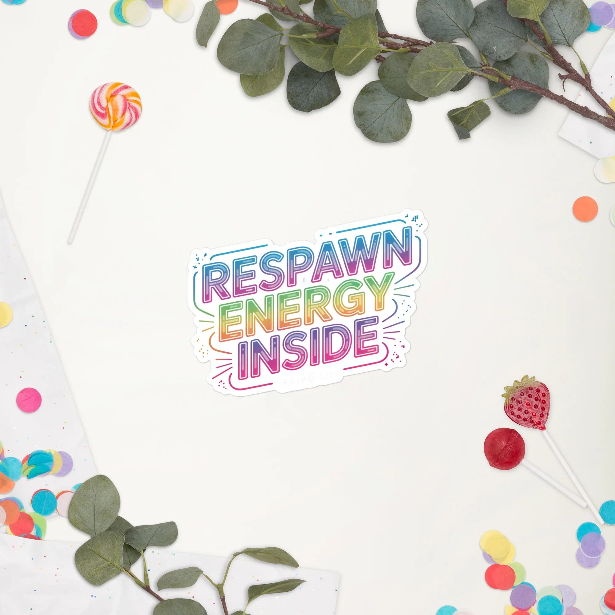 Respawn Energy Inside – Gamer Energy Drink Motivation Sticker - RaZits