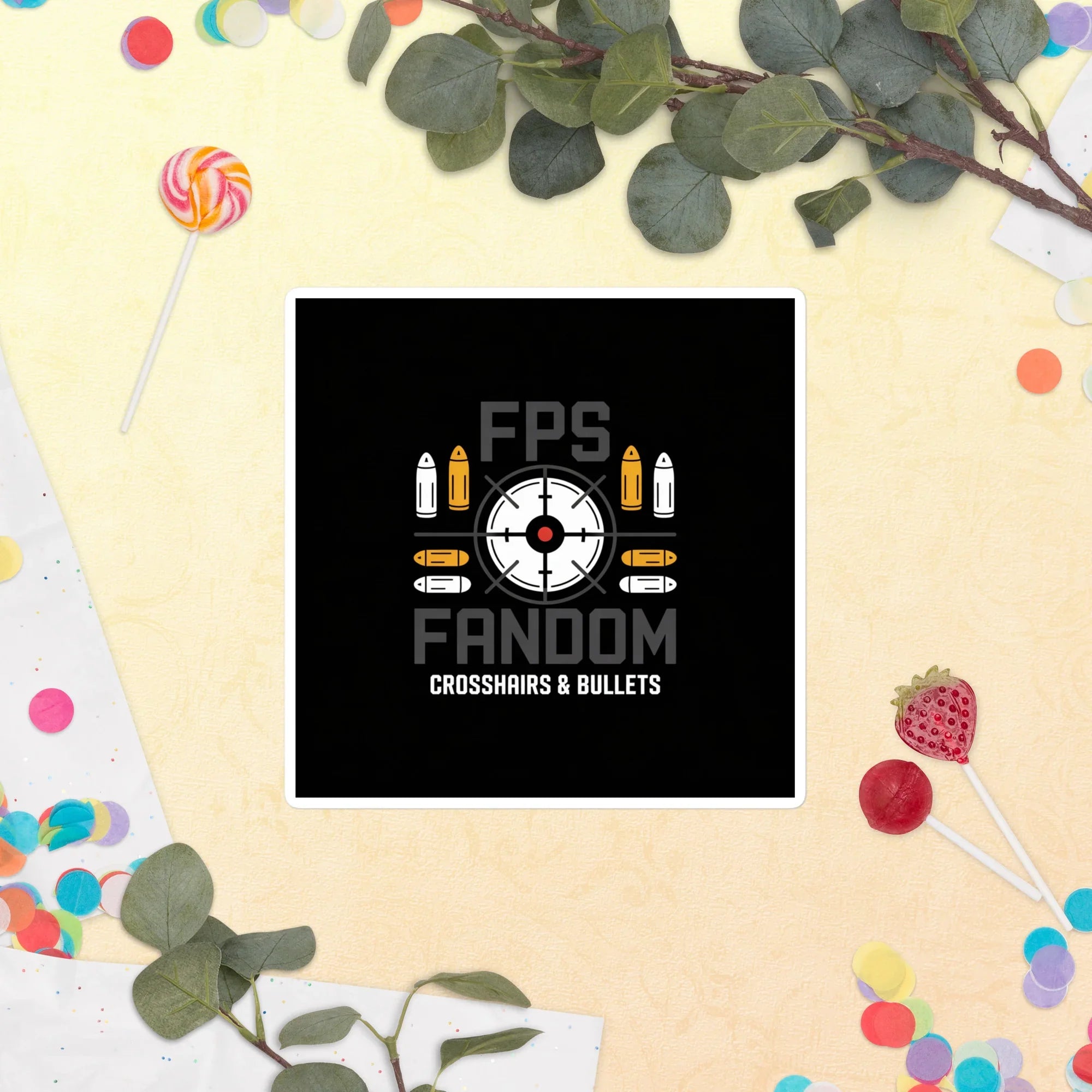 FPS Fandom Sticker – Crosshairs & Bullets Gamer Decal - RaZits